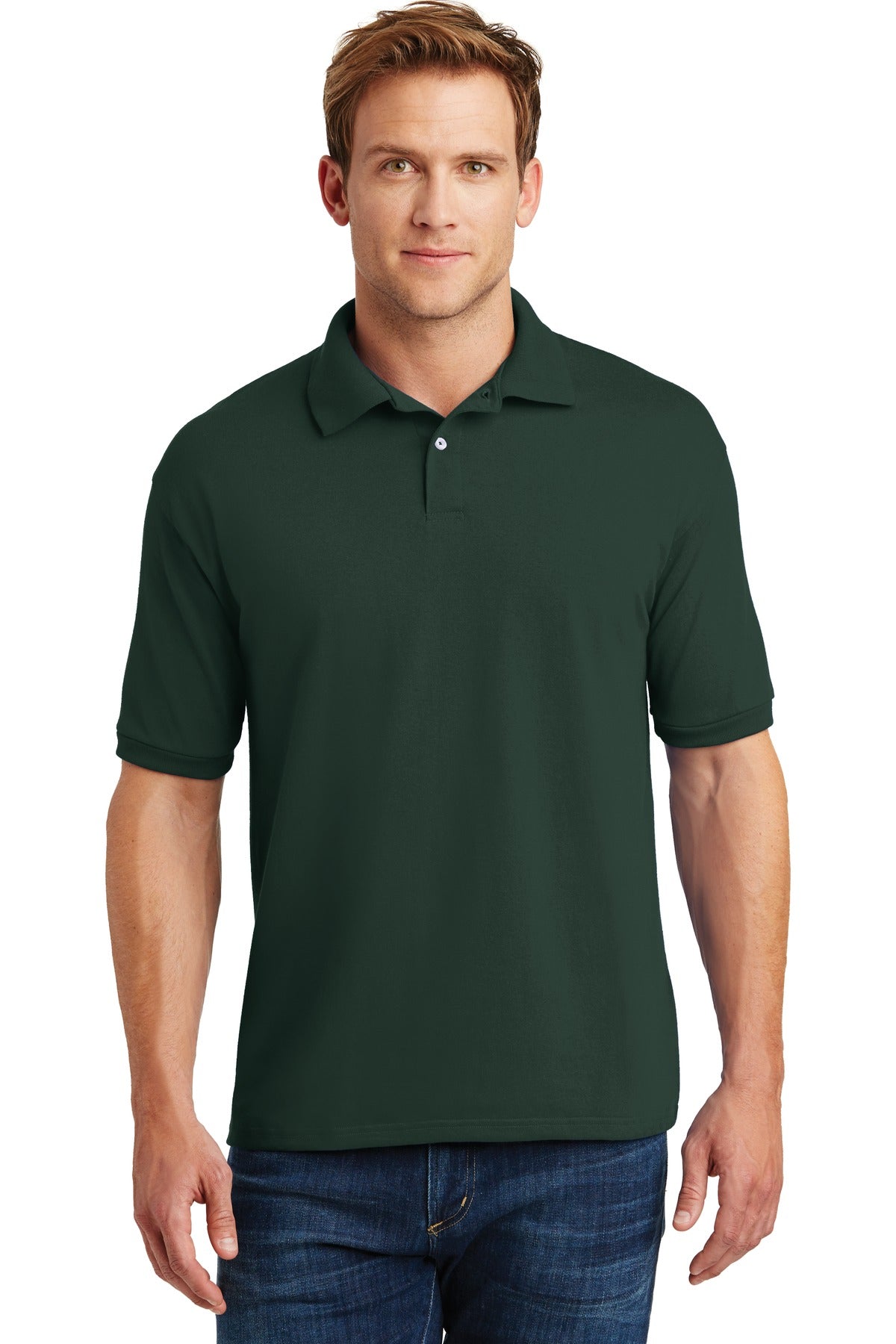 Hanes ® EcoSmart ® - 5.2-Ounce Jersey Knit Sport Shirt. 054X