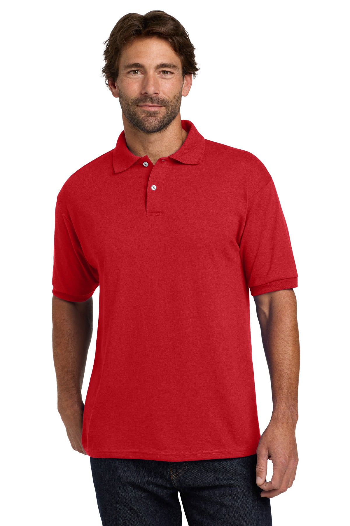 Hanes ® EcoSmart ® - 5.2-Ounce Jersey Knit Sport Shirt. 054X