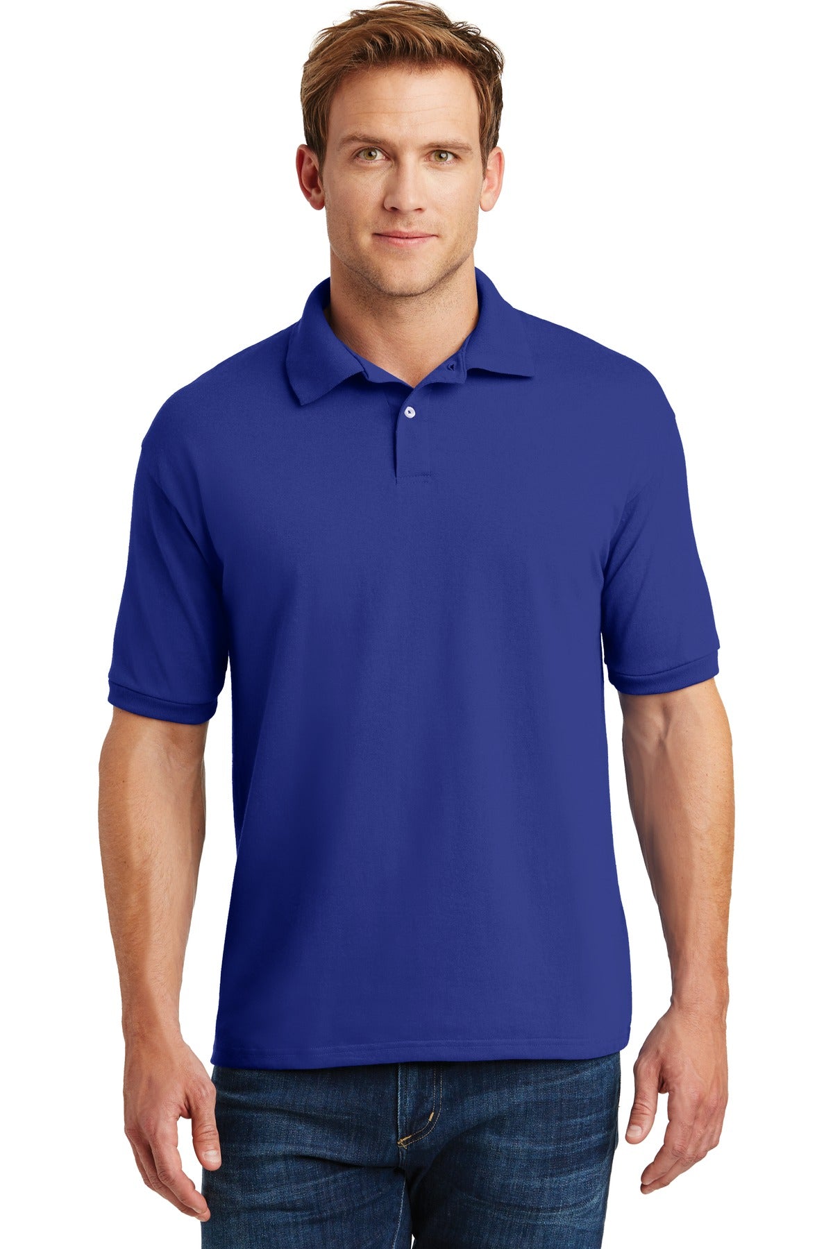 Hanes ® EcoSmart ® - 5.2-Ounce Jersey Knit Sport Shirt. 054X