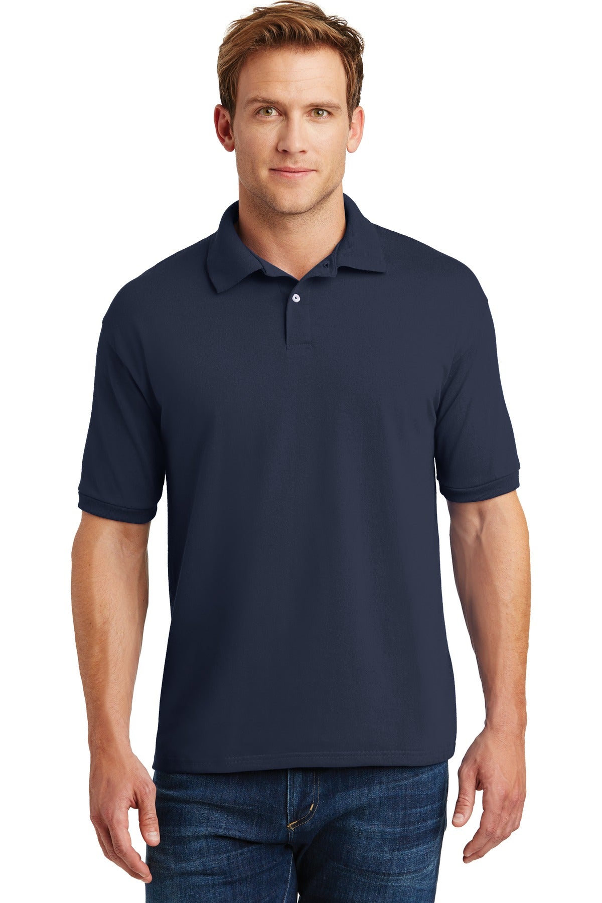 Hanes ® EcoSmart ® - 5.2-Ounce Jersey Knit Sport Shirt. 054X