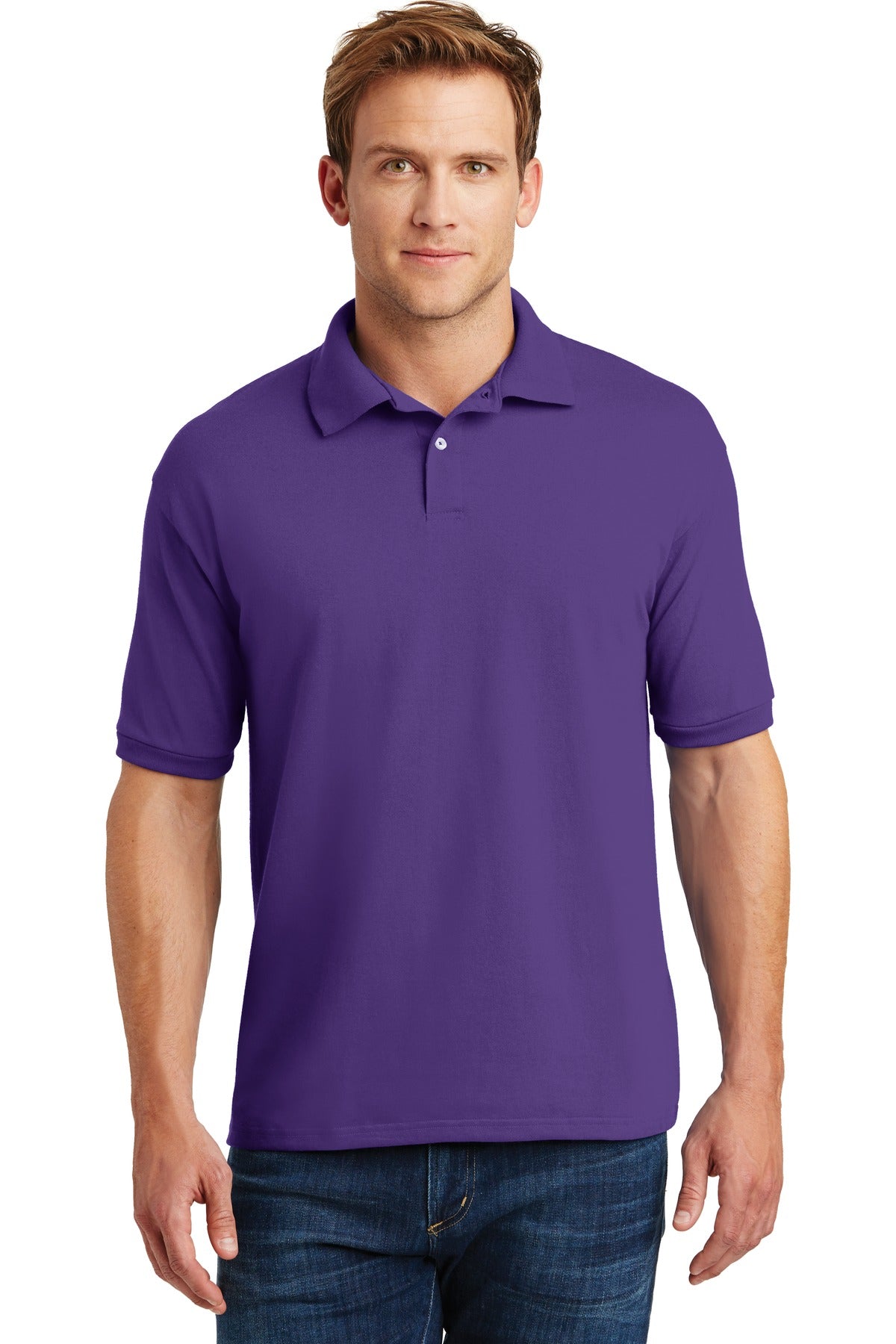 Hanes ® EcoSmart ® - 5.2-Ounce Jersey Knit Sport Shirt. 054X