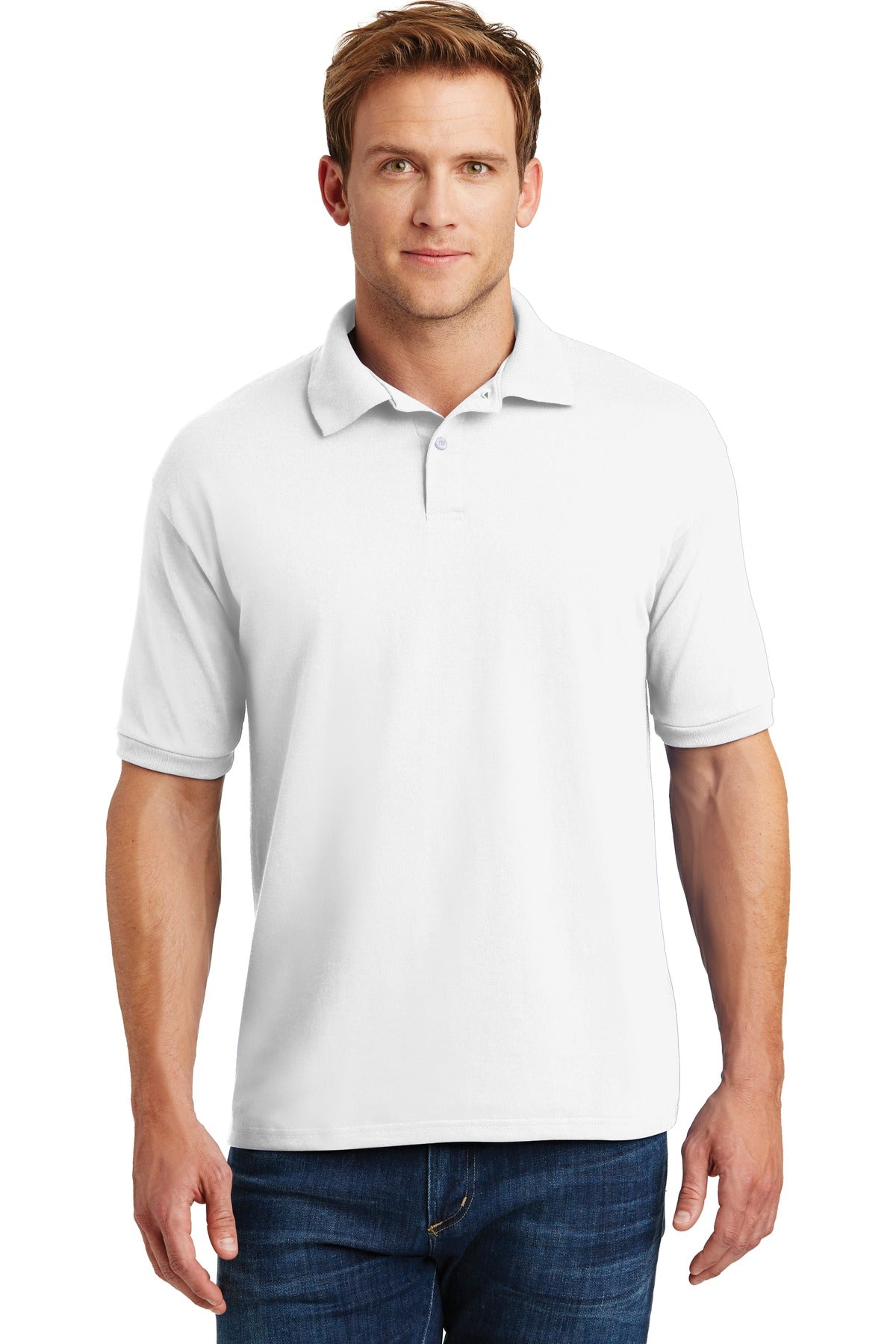 Hanes ® EcoSmart ® - 5.2-Ounce Jersey Knit Sport Shirt. 054X