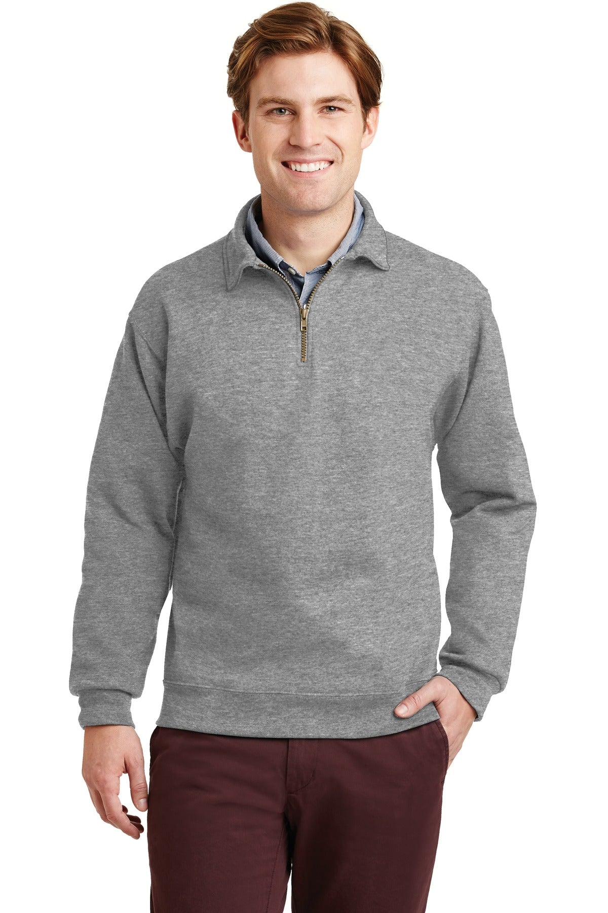 Jerzees ® Super Sweats ® NuBlend ® - 1/4-Zip Sweatshirt with Cadet Collar. 4528M