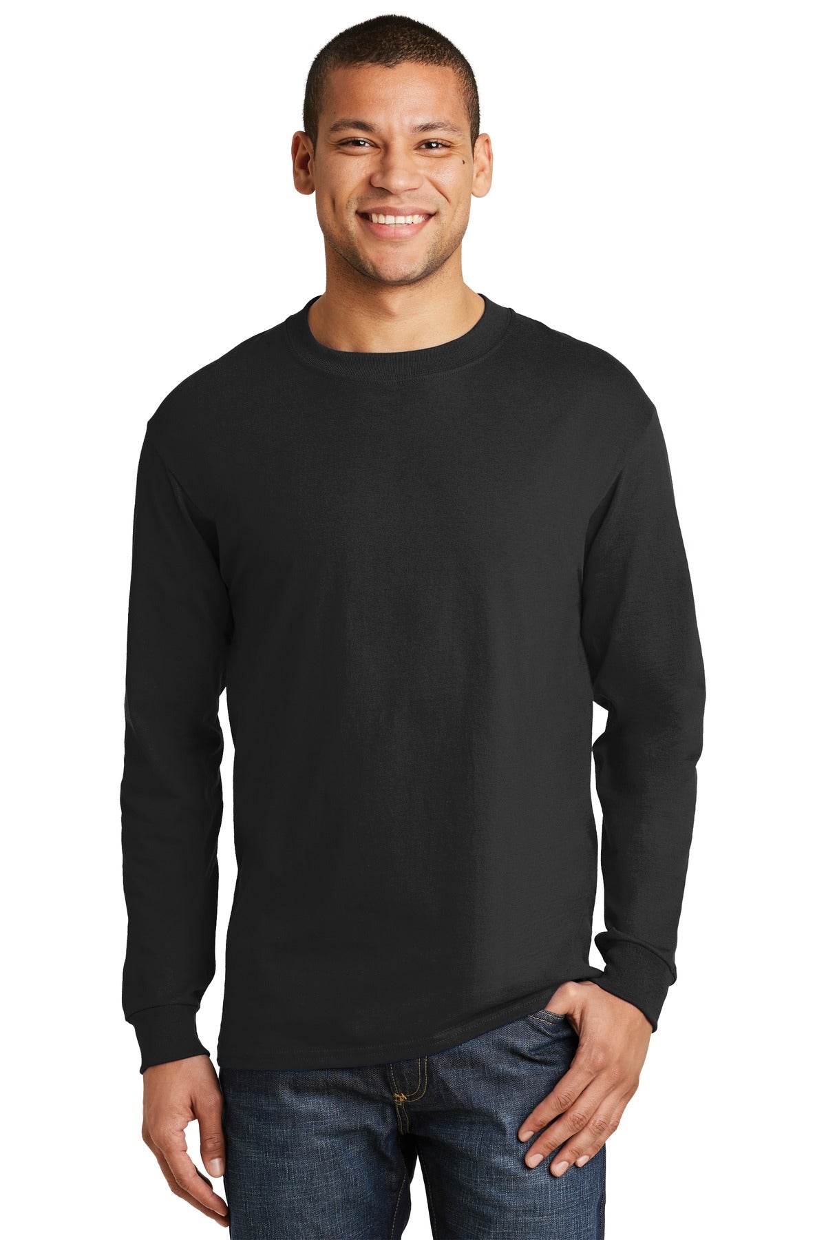 Hanes ® Beefy-T ® - 100% Cotton Long Sleeve T-Shirt. 5186