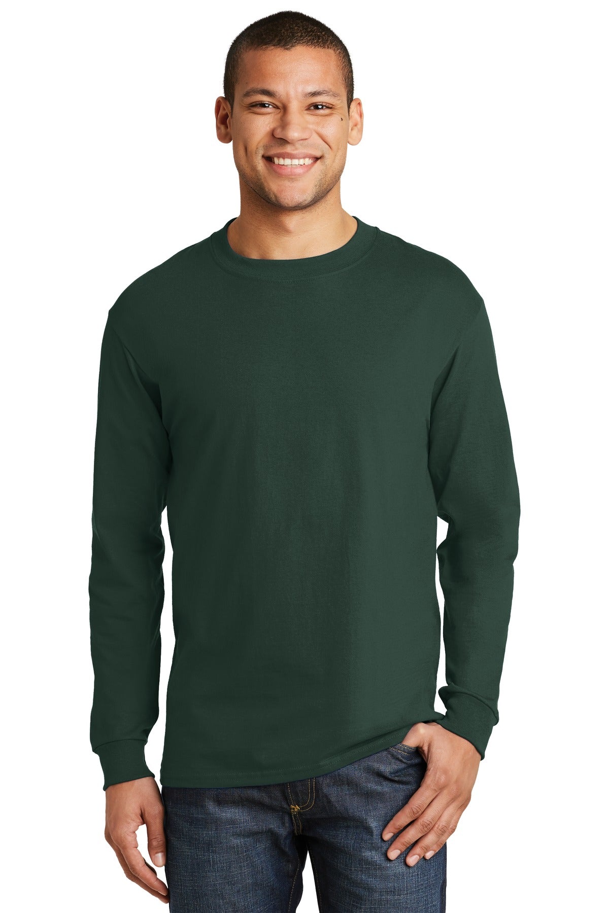 Hanes ® Beefy-T ® - 100% Cotton Long Sleeve T-Shirt. 5186