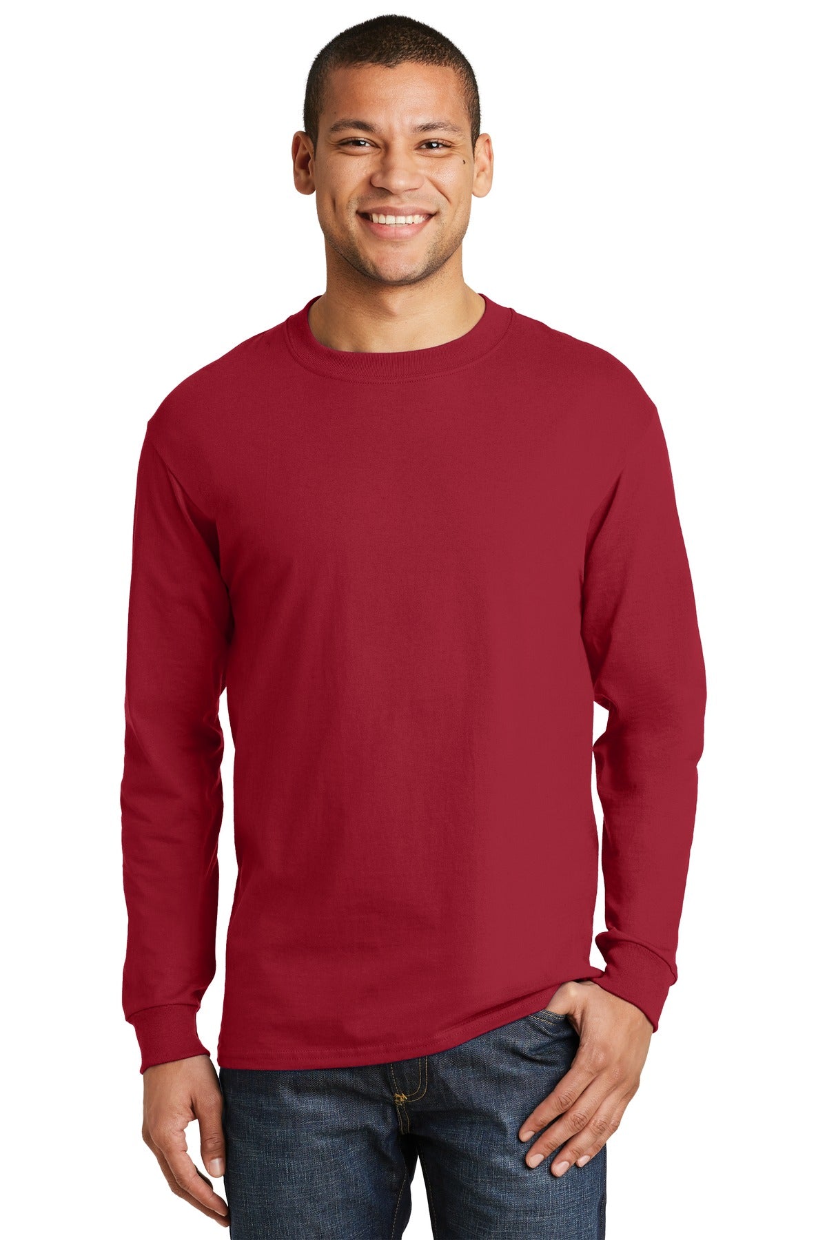 Hanes ® Beefy-T ® - 100% Cotton Long Sleeve T-Shirt. 5186