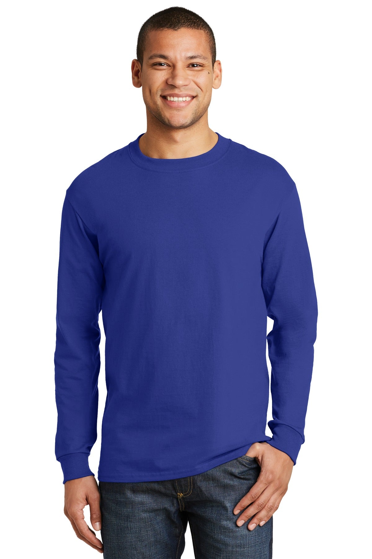 Hanes ® Beefy-T ® - 100% Cotton Long Sleeve T-Shirt. 5186