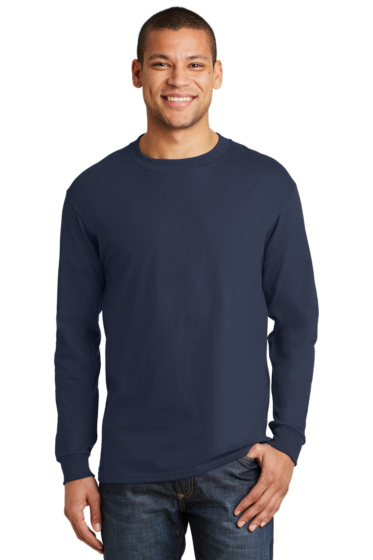 Hanes ® Beefy-T ® - 100% Cotton Long Sleeve T-Shirt. 5186