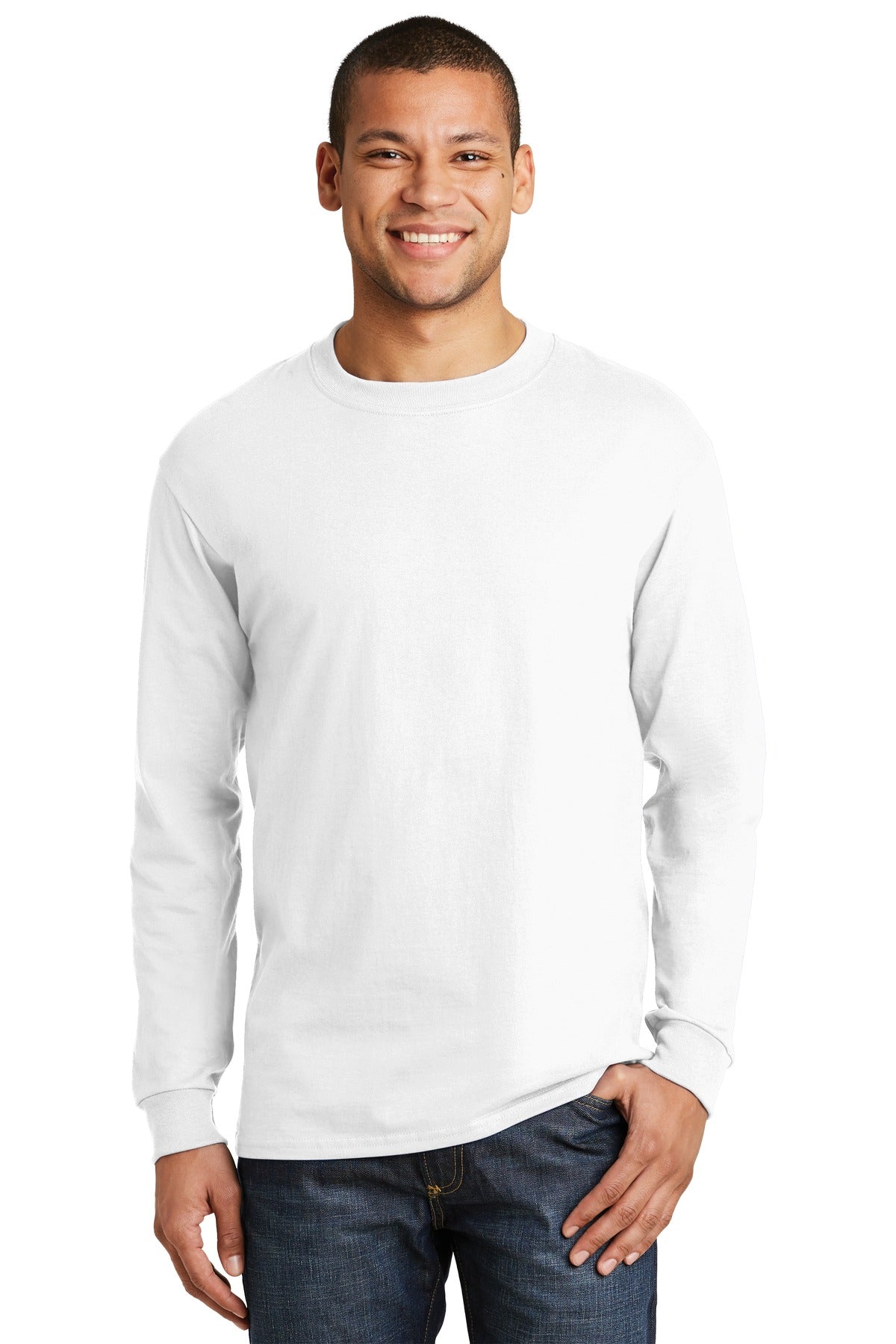 Hanes ® Beefy-T ® - 100% Cotton Long Sleeve T-Shirt. 5186
