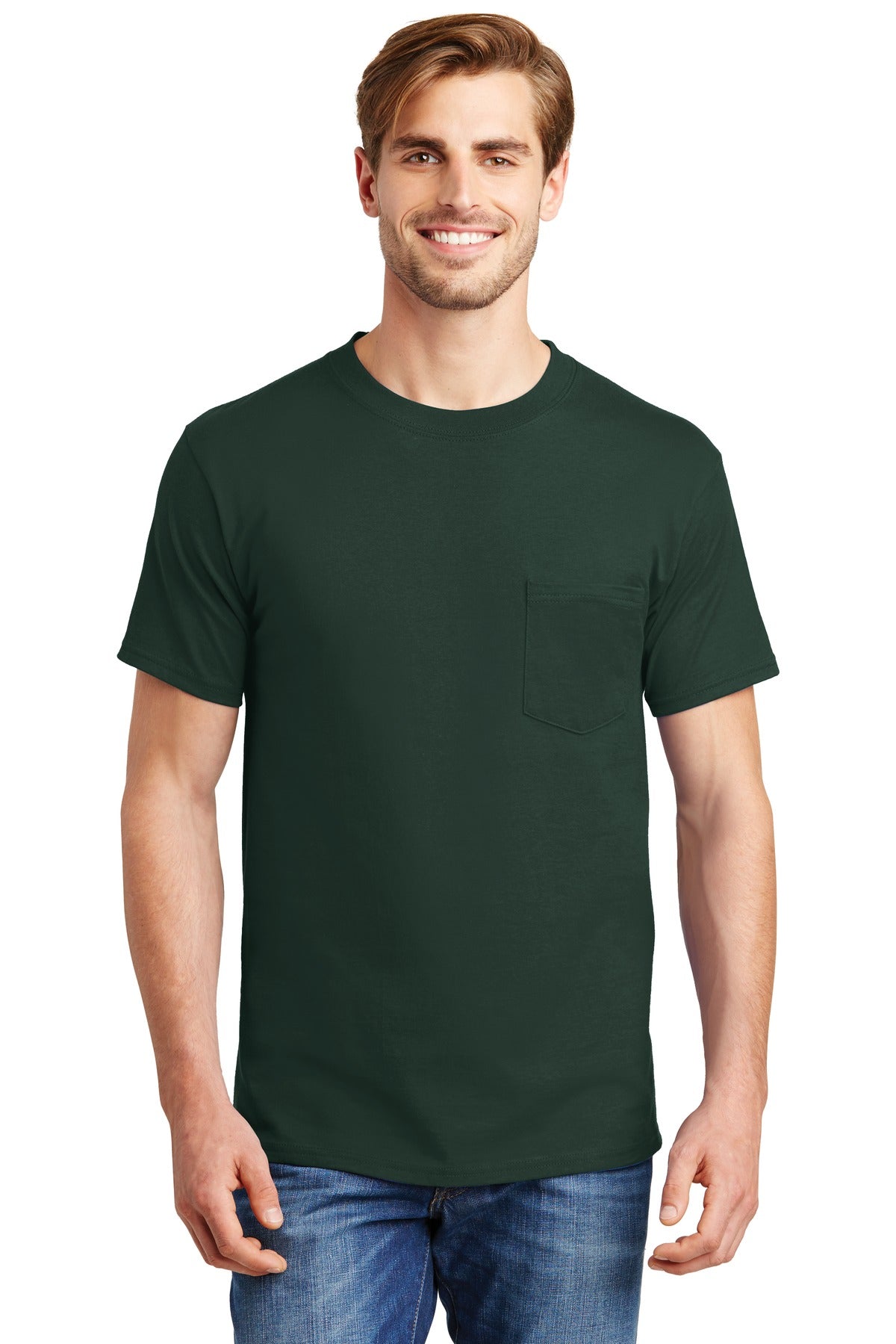 Hanes ® Beefy-T ® - 100% Cotton T-Shirt with Pocket. 5190