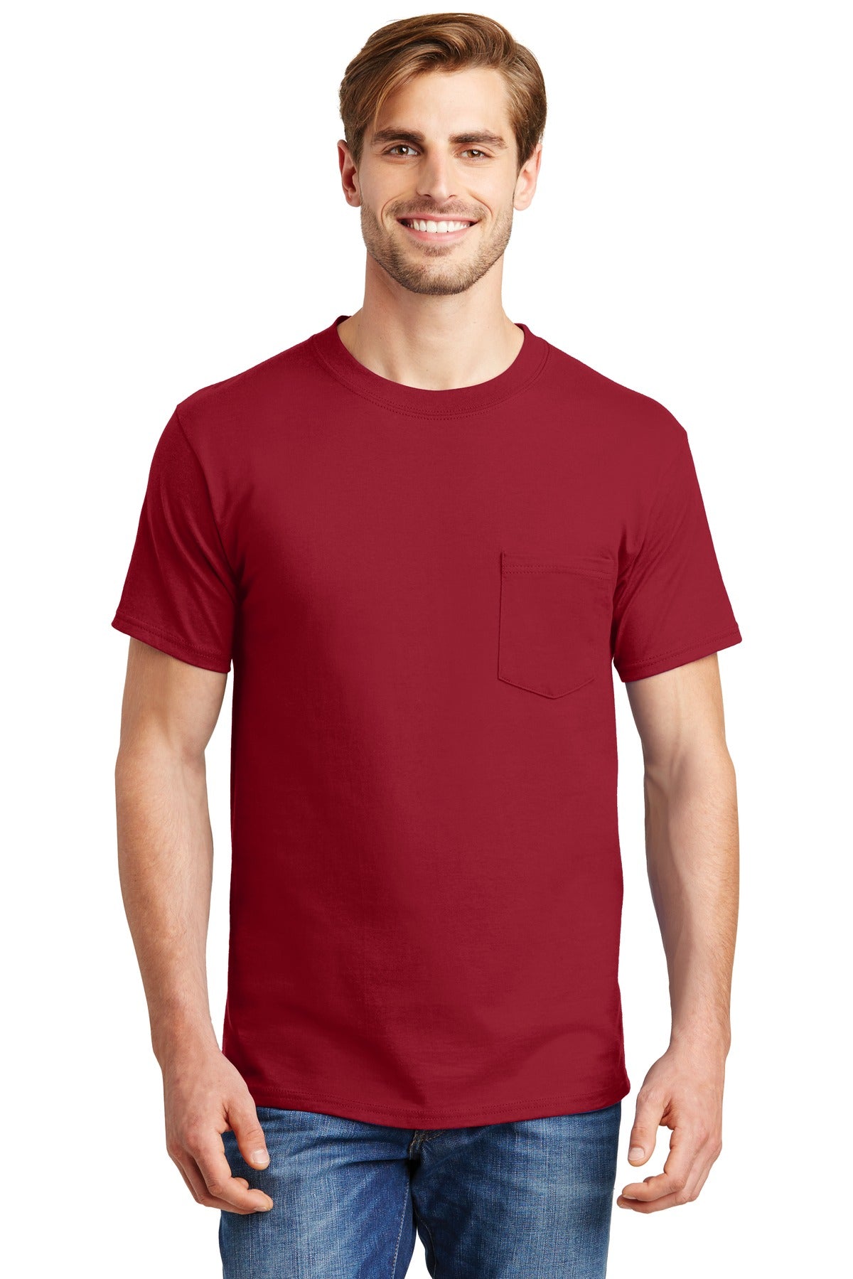Hanes ® Beefy-T ® - 100% Cotton T-Shirt with Pocket. 5190