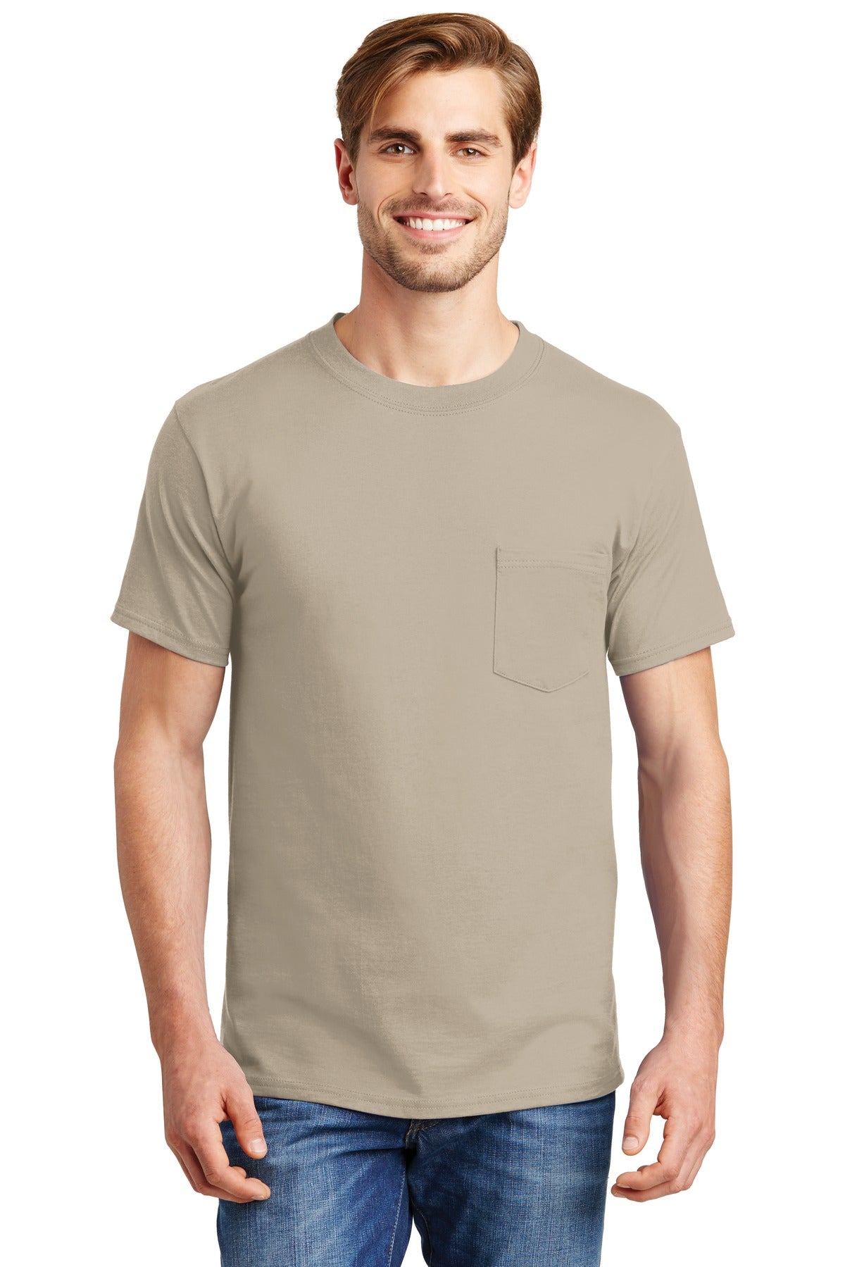 Hanes ® Beefy-T ® - 100% Cotton T-Shirt with Pocket. 5190