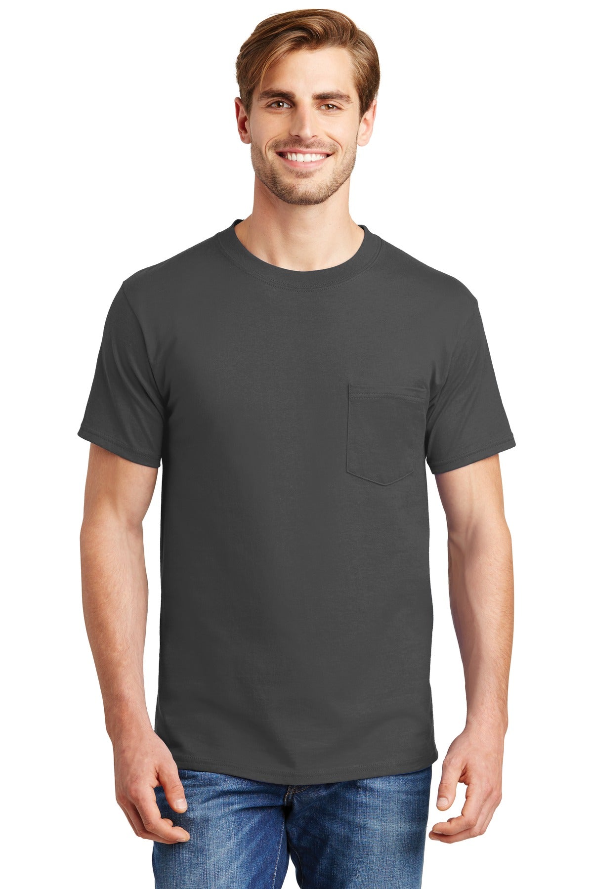 Hanes ® Beefy-T ® - 100% Cotton T-Shirt with Pocket. 5190