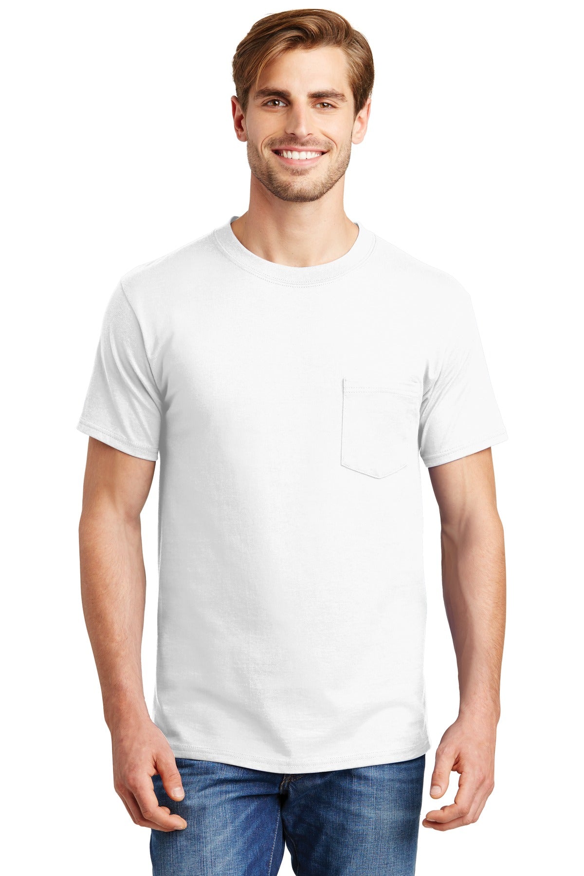 Hanes ® Beefy-T ® - 100% Cotton T-Shirt with Pocket. 5190