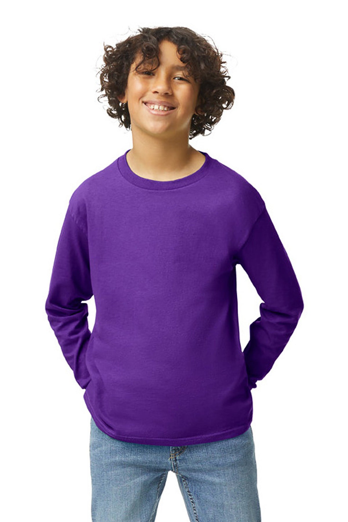Gildan ® Youth Heavy Cotton ™ 100% Cotton Long Sleeve T-Shirt. 5400B
