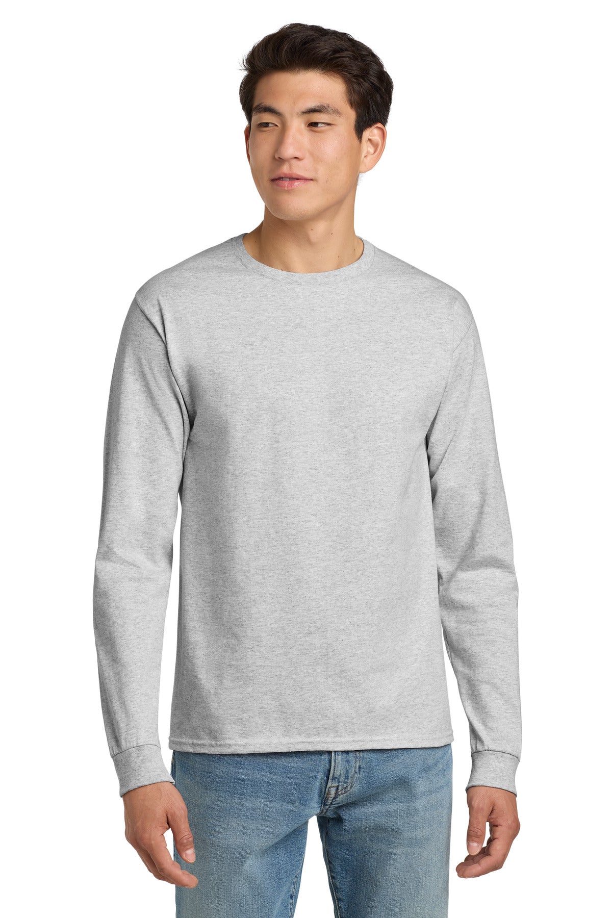 Hanes ® - Authentic 100% Cotton Long Sleeve T-Shirt. 5586