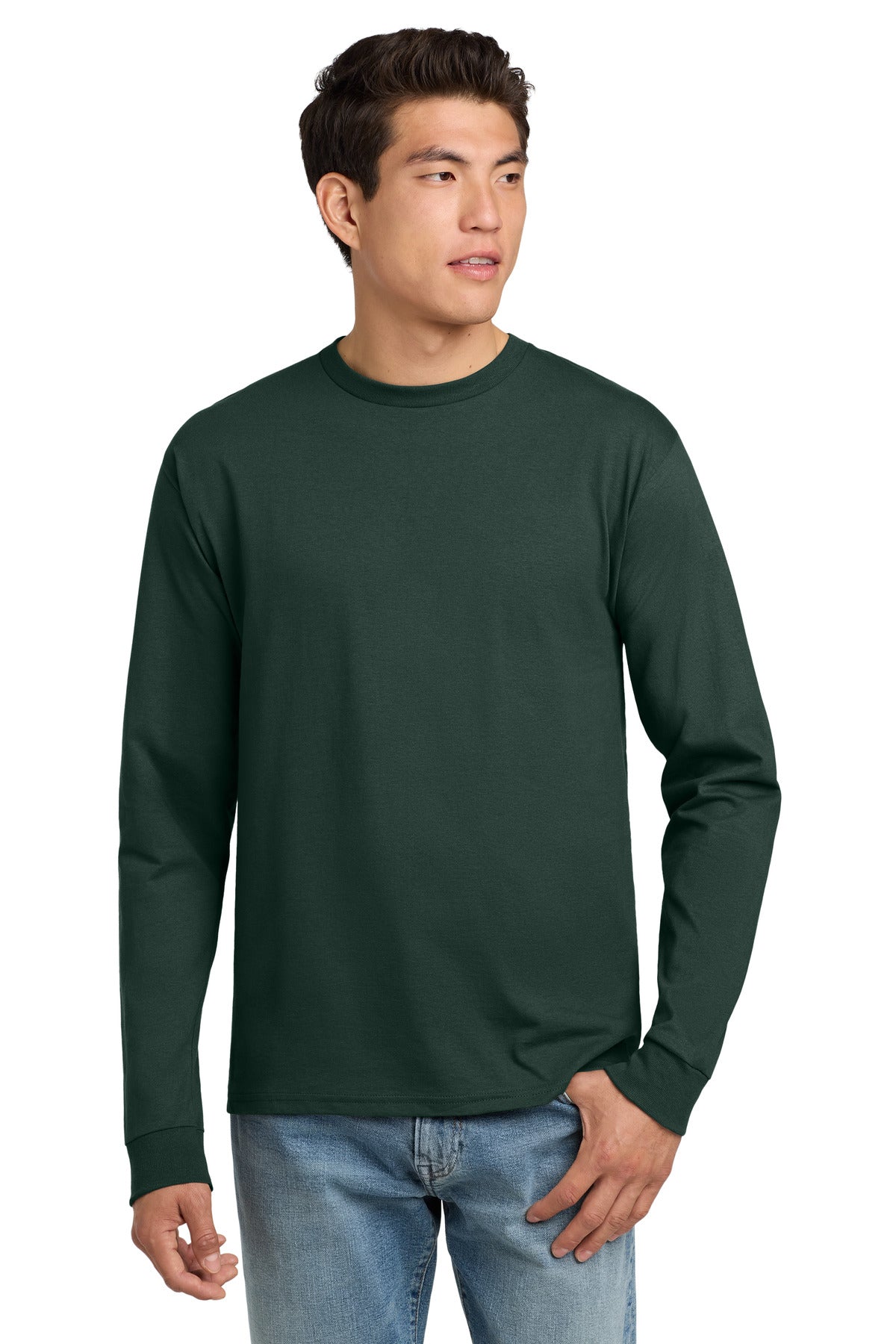Hanes ® - Authentic 100% Cotton Long Sleeve T-Shirt. 5586