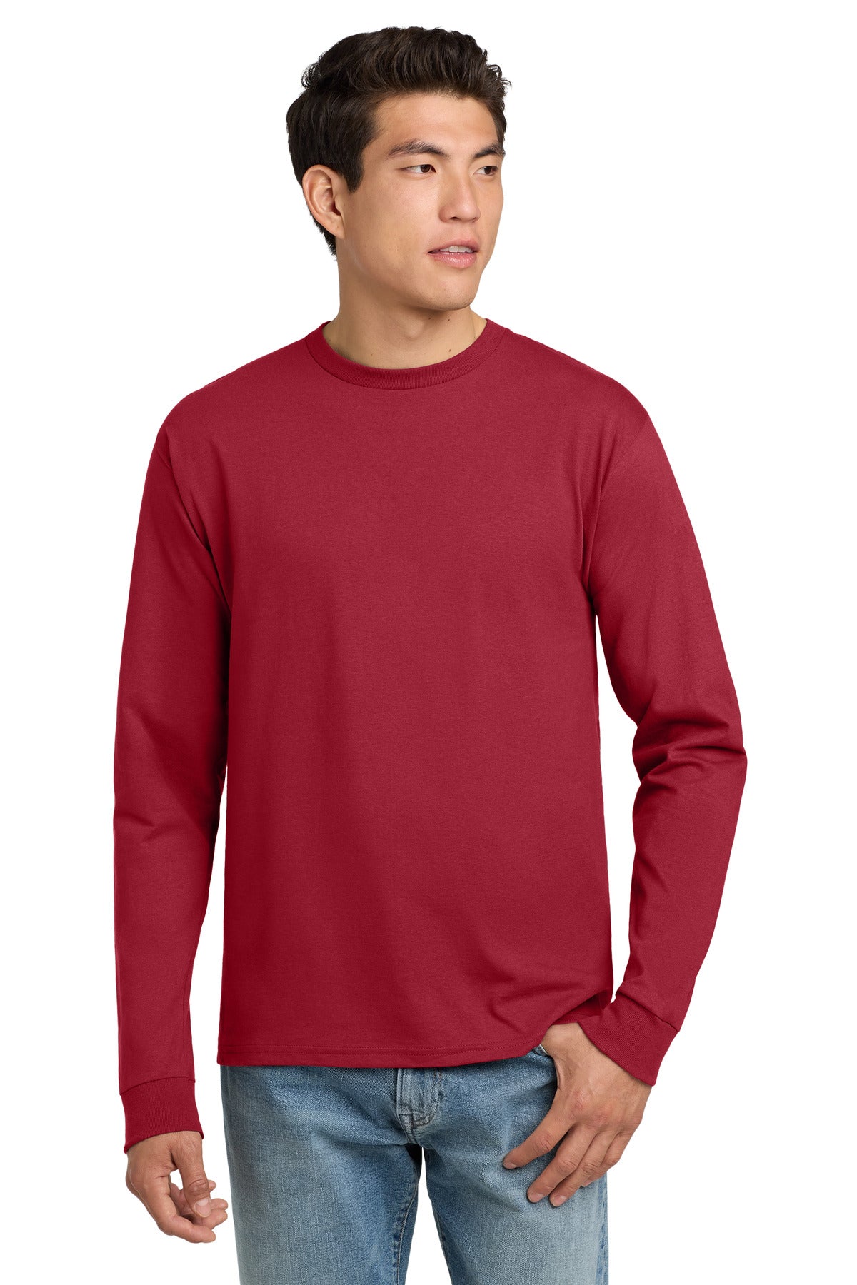 Hanes ® - Authentic 100% Cotton Long Sleeve T-Shirt. 5586
