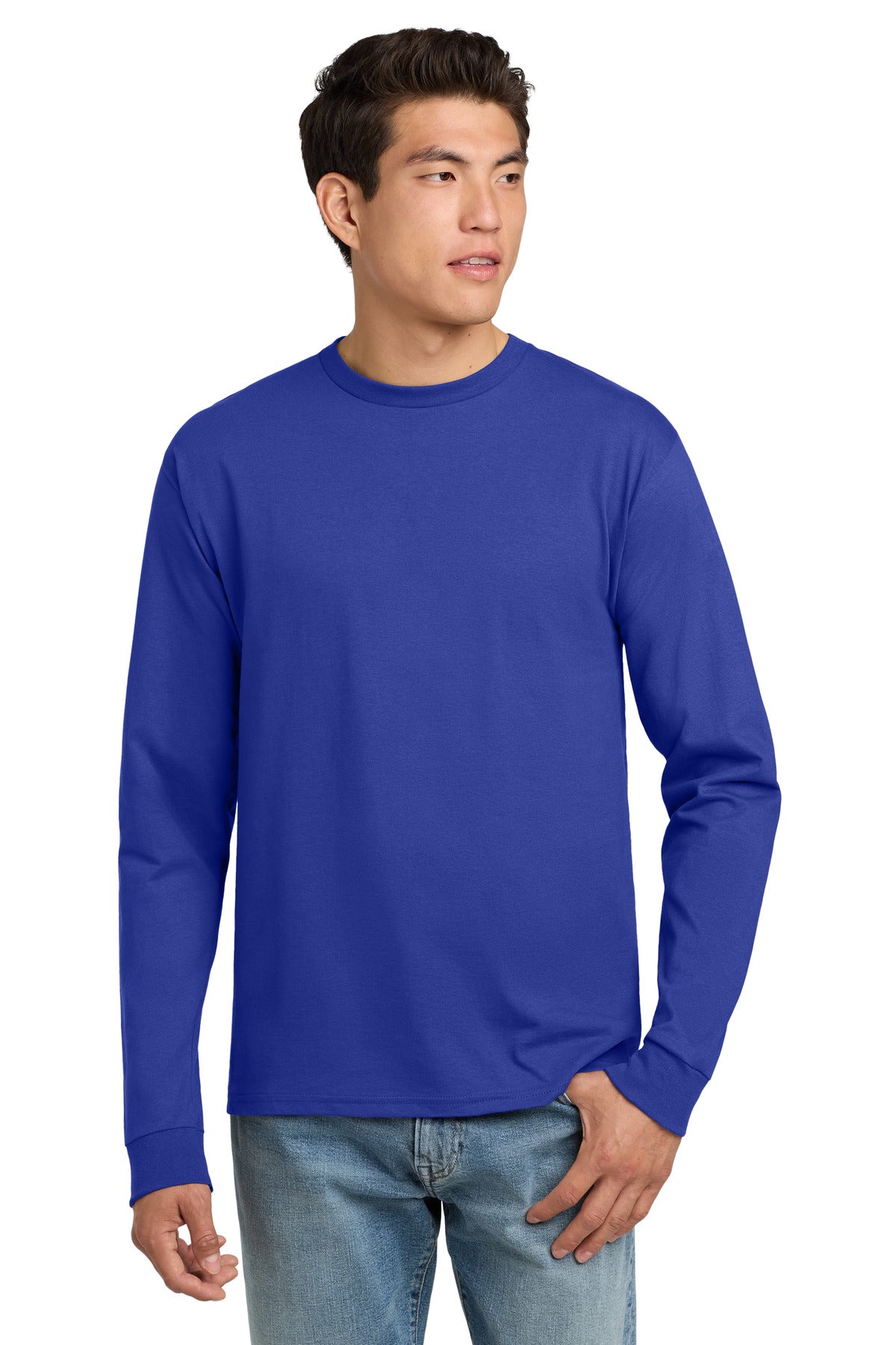 Hanes ® - Authentic 100% Cotton Long Sleeve T-Shirt. 5586