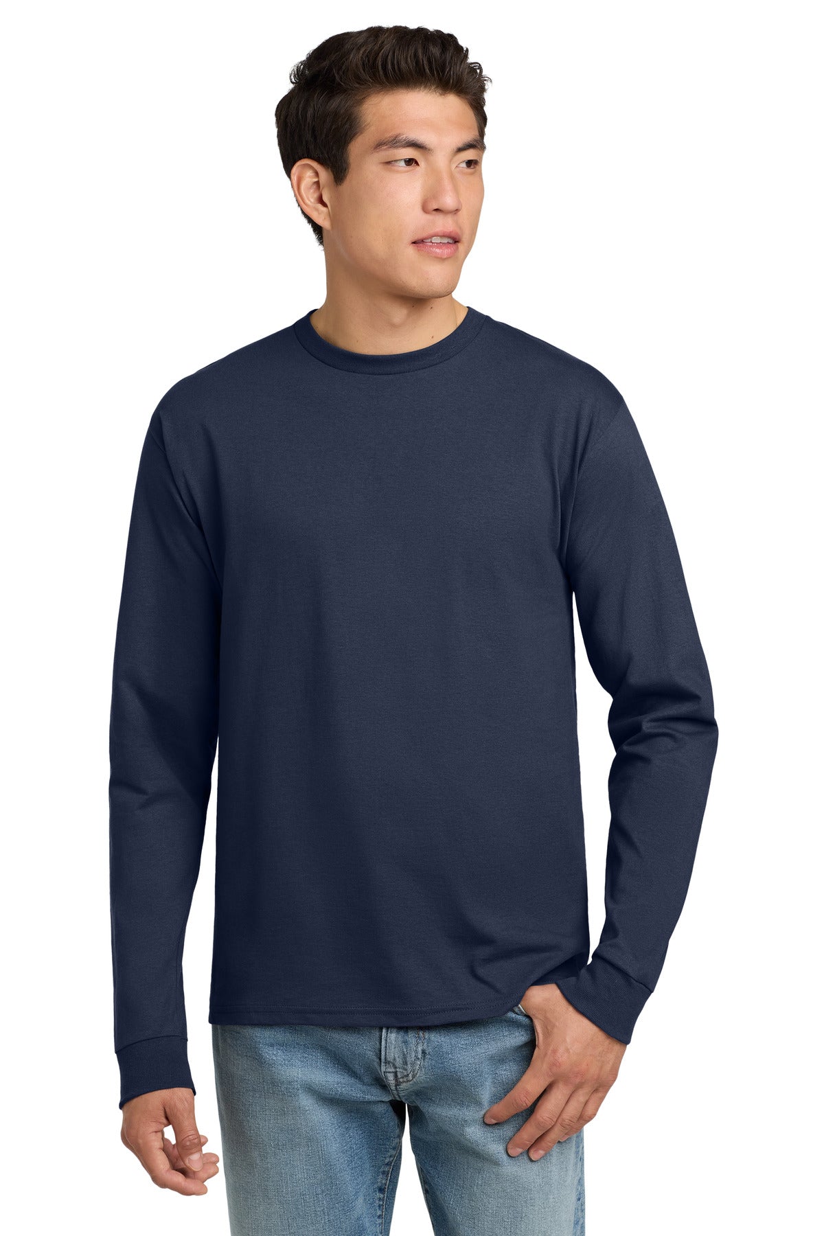 Hanes ® - Authentic 100% Cotton Long Sleeve T-Shirt. 5586