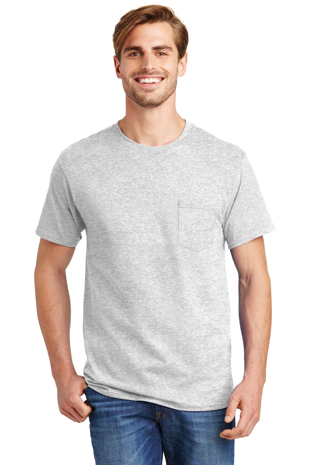 Hanes ® - Authentic 100% Cotton T-Shirt with Pocket. 5590
