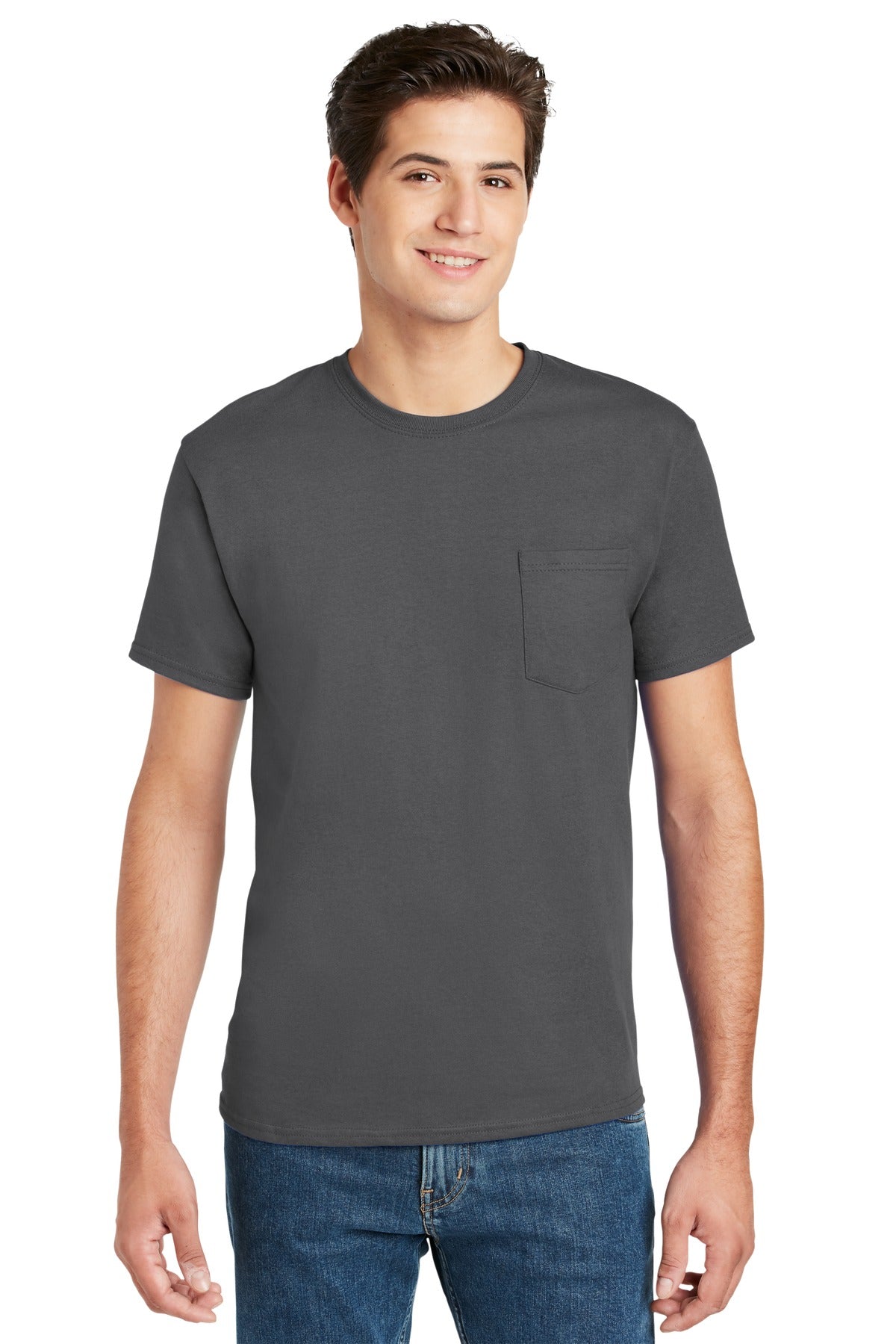 Hanes ® - Authentic 100% Cotton T-Shirt with Pocket. 5590