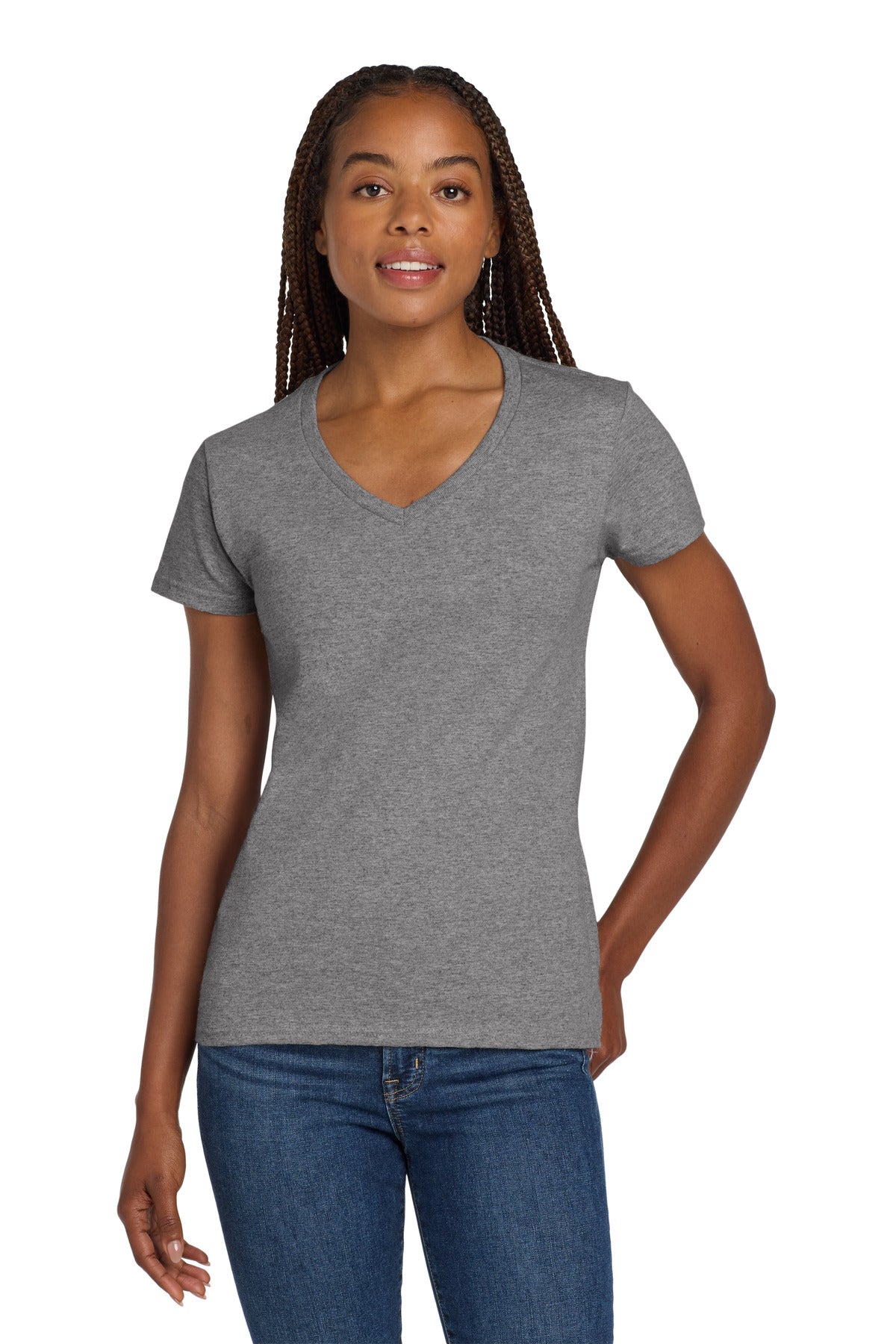 Gildan ® Women's Heavy Cotton ™ 100% Cotton V-Neck T-Shirt. 5V00L