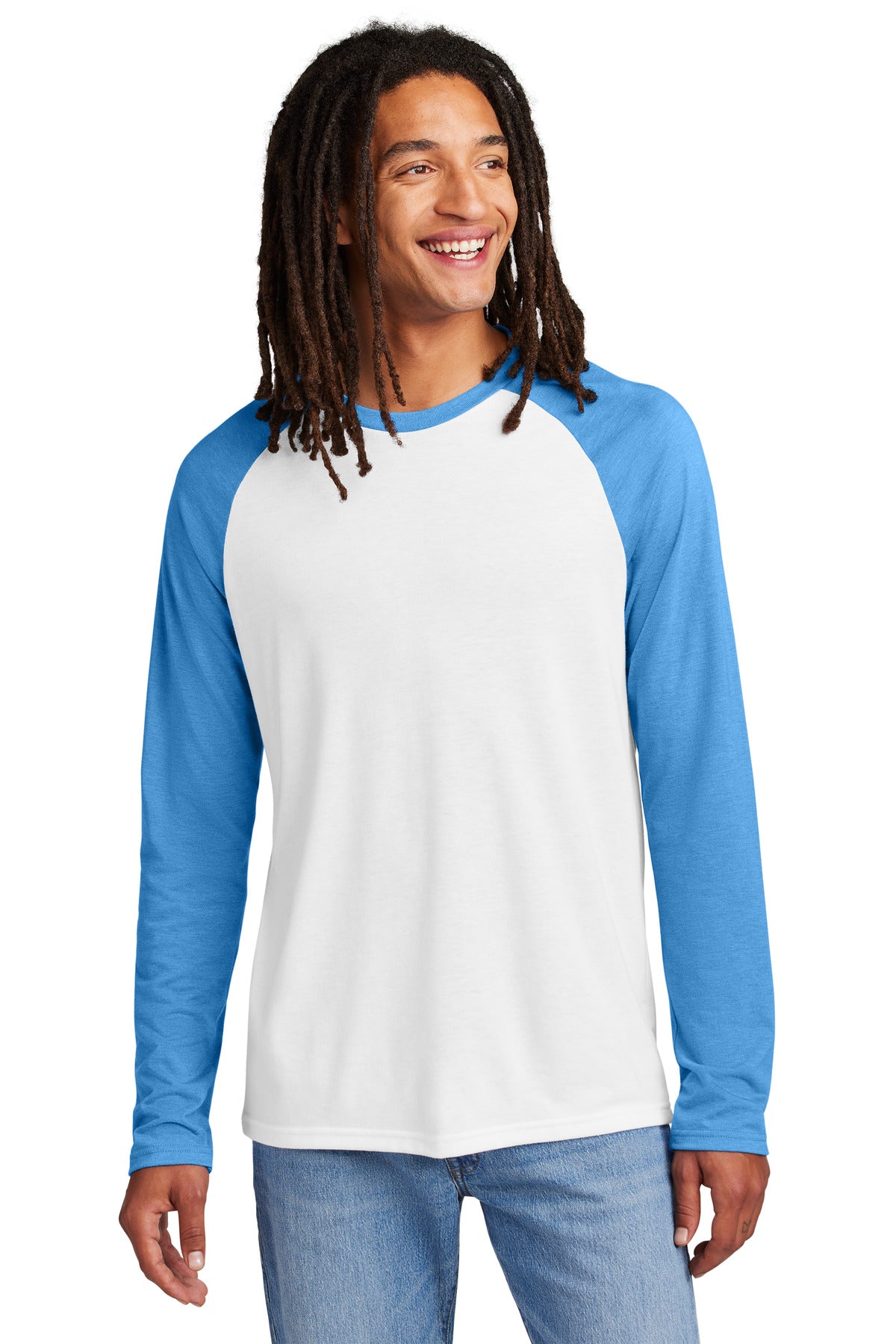 Allmade ® Unisex Tri-Blend Long Sleeve Colorblock Raglan AL6009