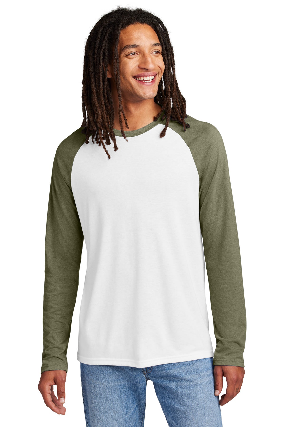 Allmade ® Unisex Tri-Blend Long Sleeve Colorblock Raglan AL6009