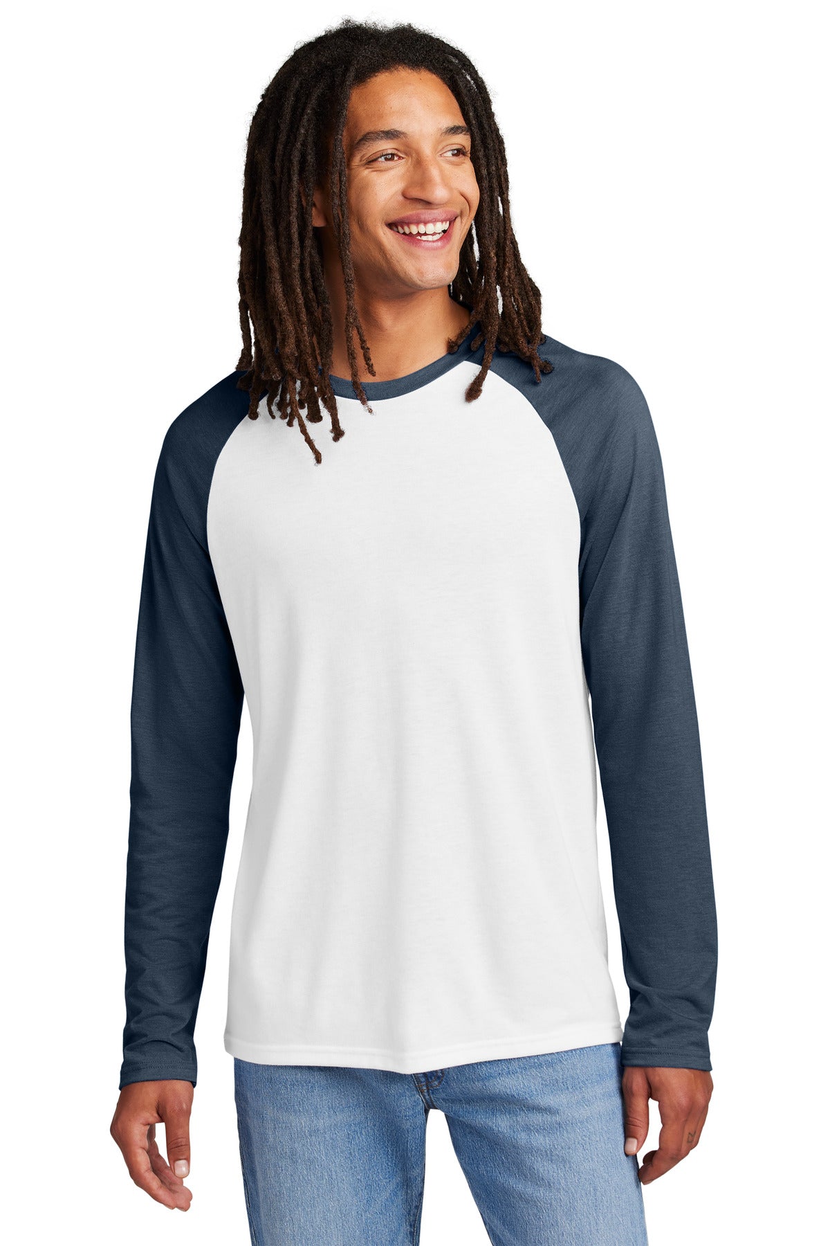 Allmade ® Unisex Tri-Blend Long Sleeve Colorblock Raglan AL6009