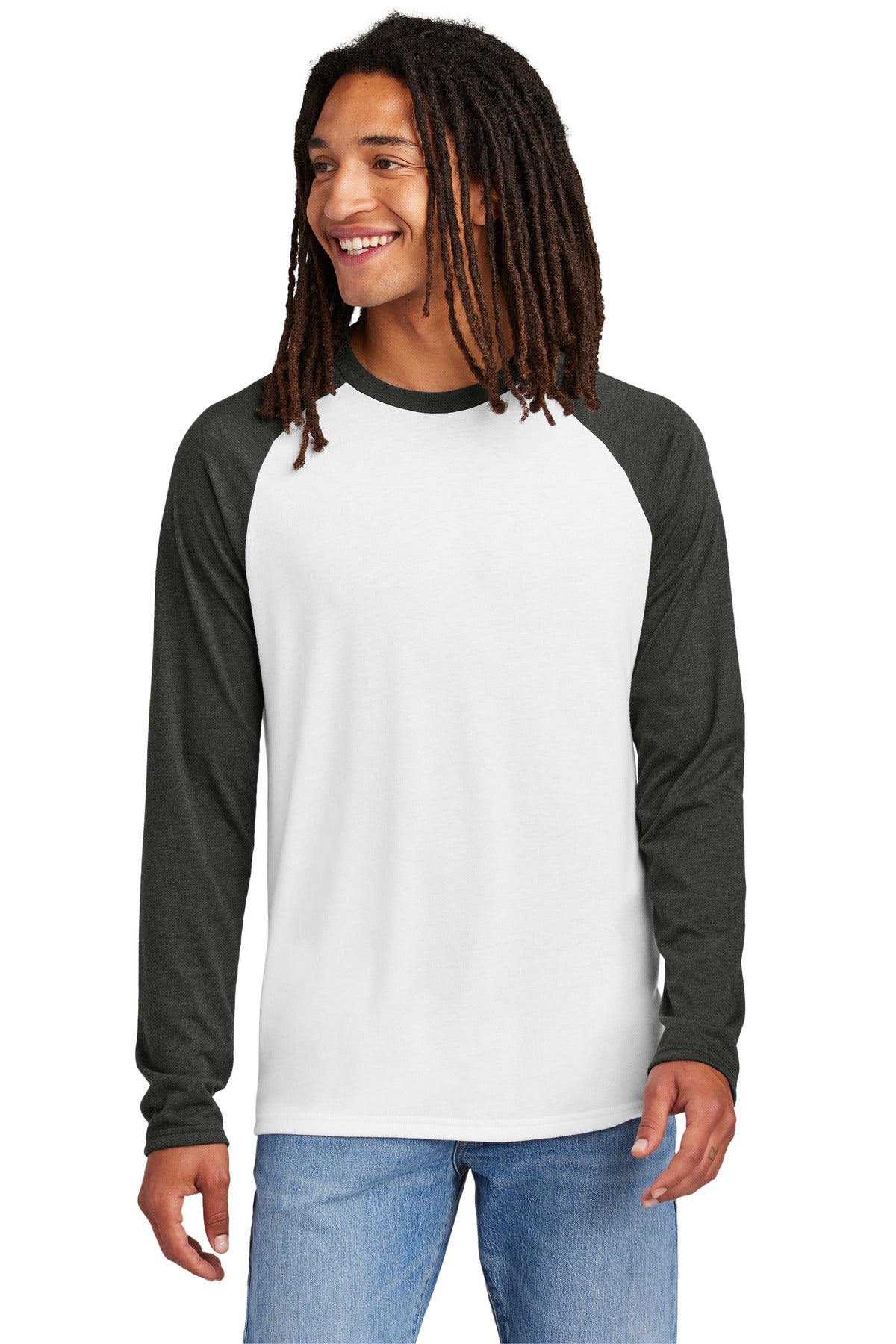 Allmade ® Unisex Tri-Blend Long Sleeve Colorblock Raglan AL6009
