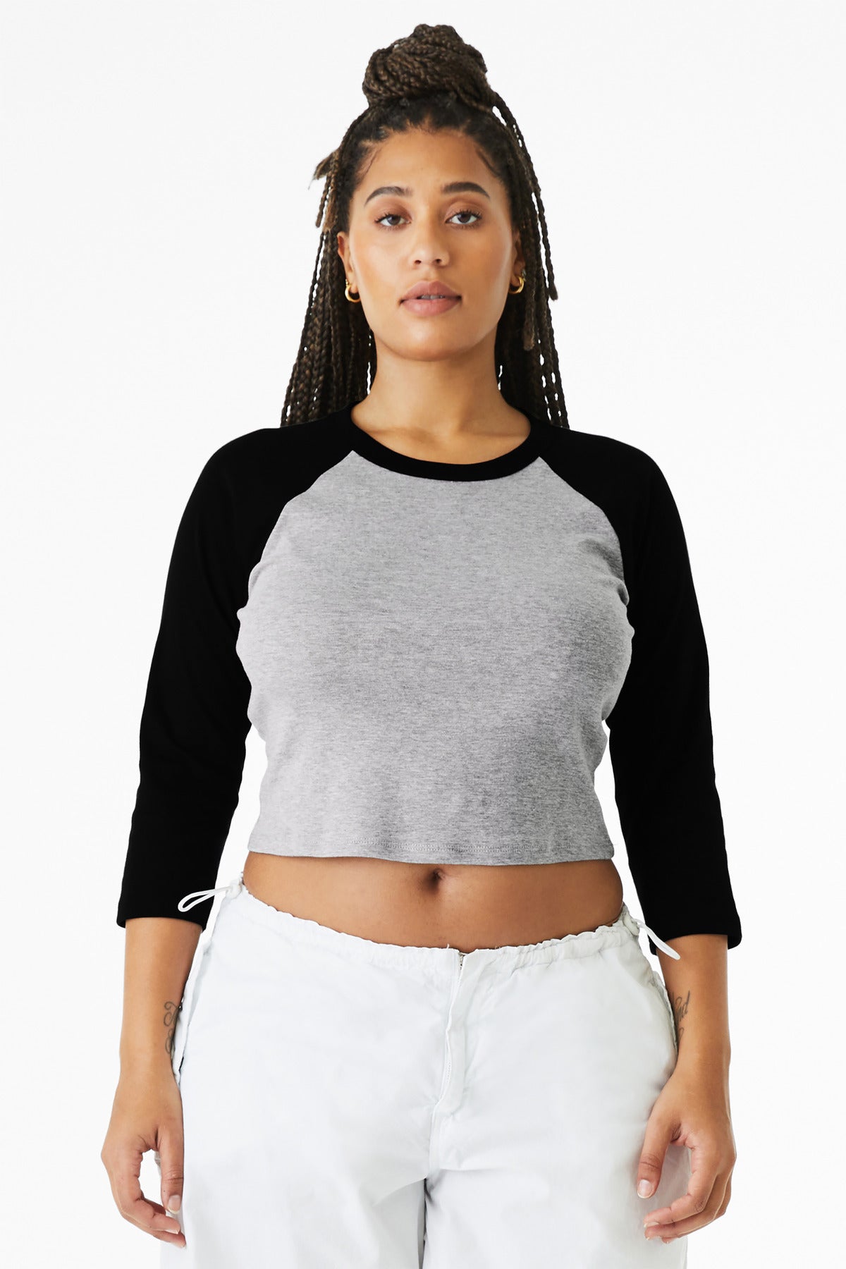 BELLA+CANVAS ® Women's Micro Rib 3/4 Raglan Baby Tee BC1200
