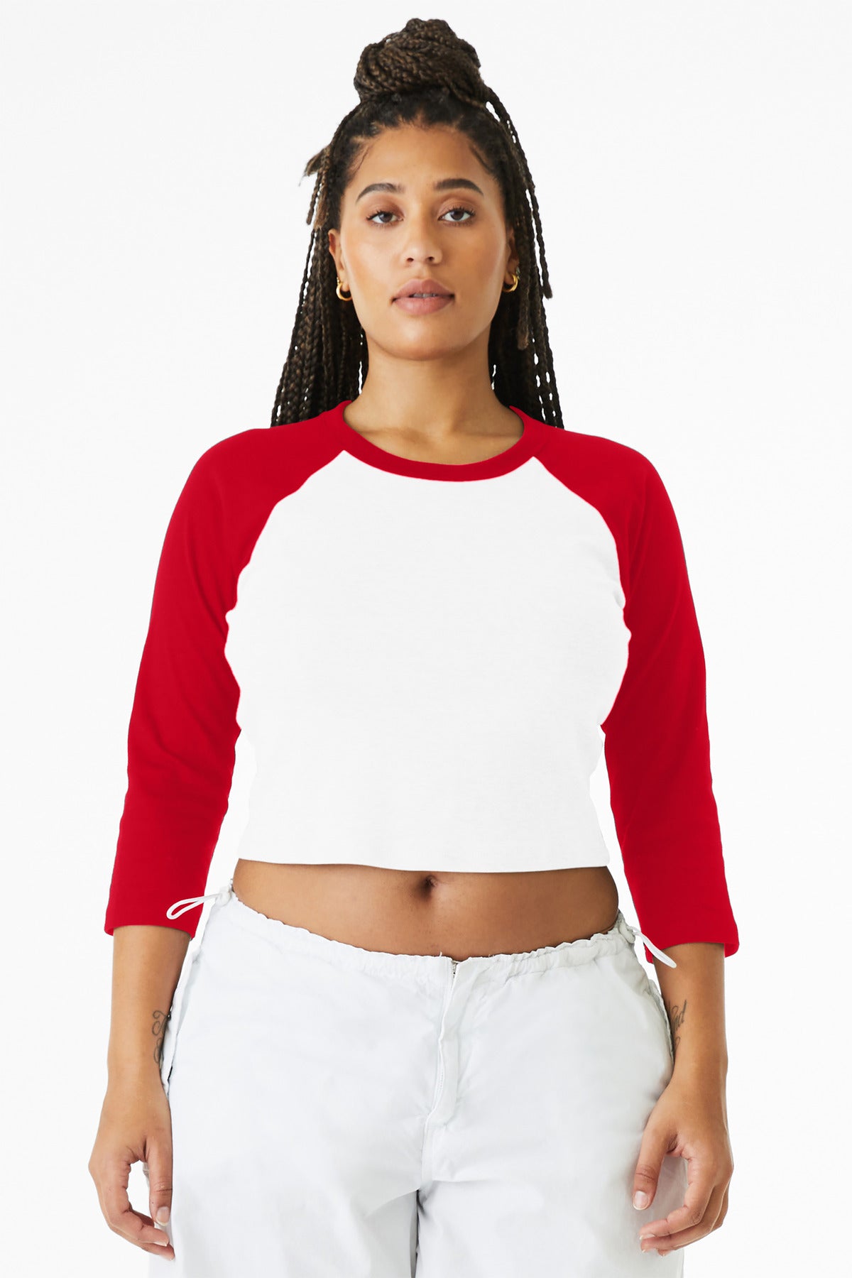 BELLA+CANVAS ® Women's Micro Rib 3/4 Raglan Baby Tee BC1200