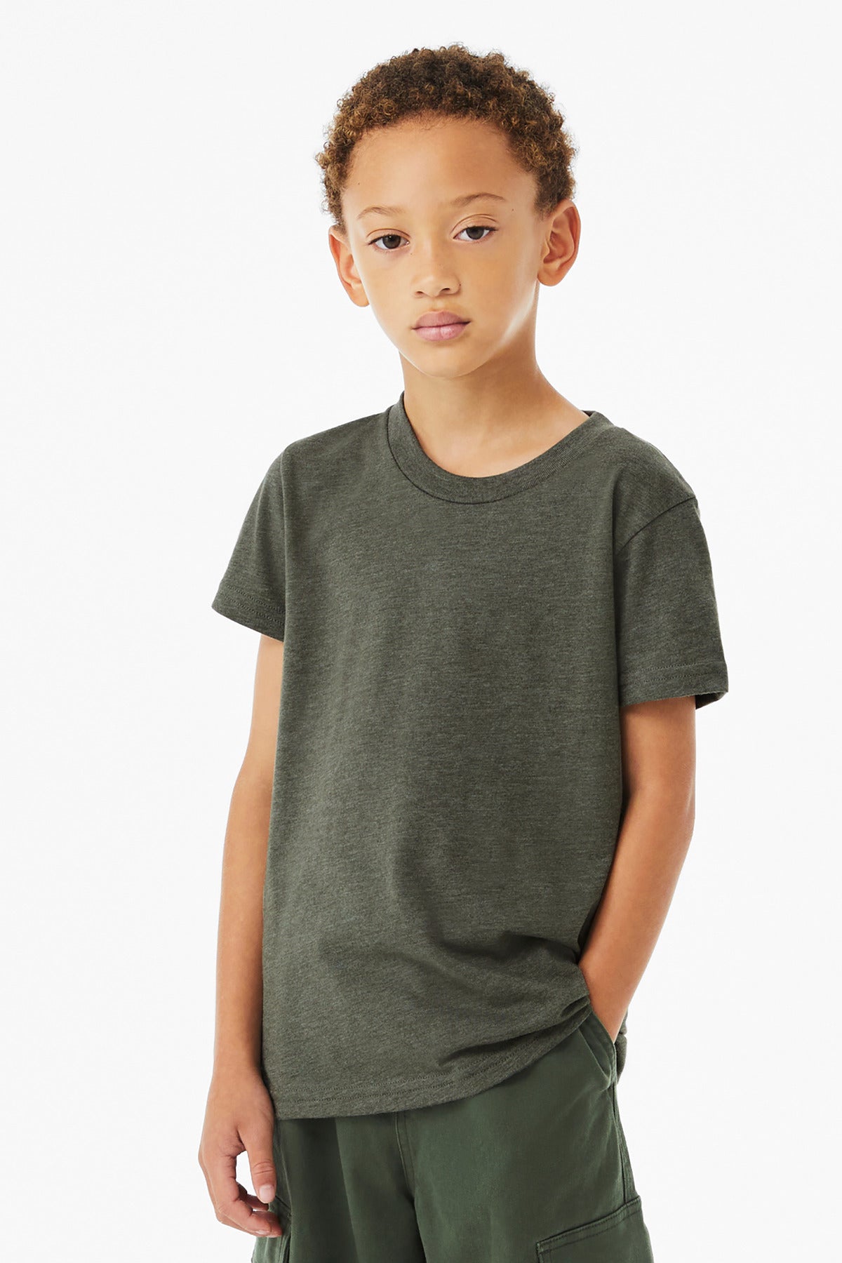 BELLA+CANVAS ® Youth Heather CVC Tee BC3001YCVC