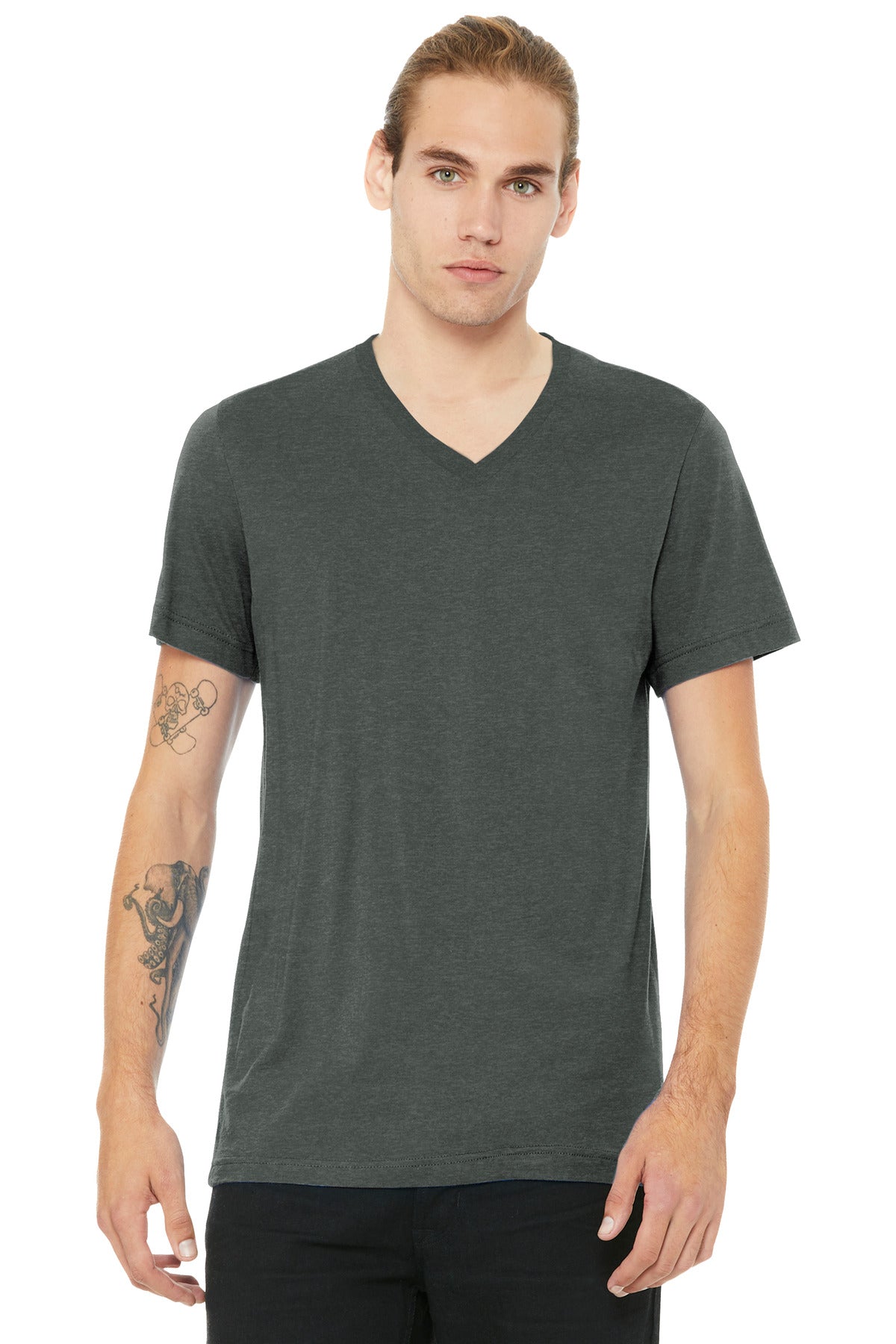 BELLA+CANVAS ® Unisex Heather CVC V-Neck Tee BC3005CVC