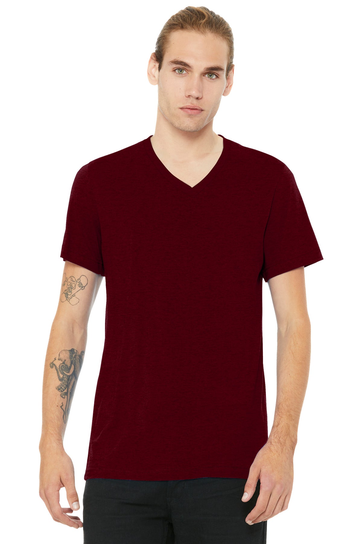 BELLA+CANVAS ® Unisex Heather CVC V-Neck Tee BC3005CVC