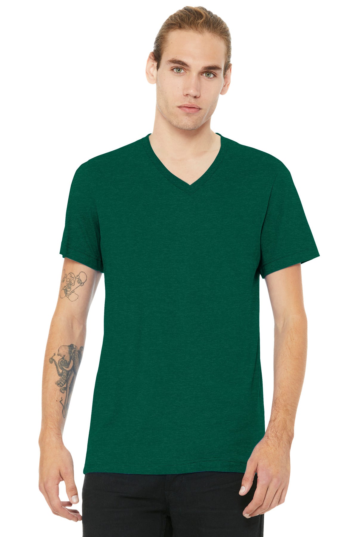 BELLA+CANVAS ® Unisex Heather CVC V-Neck Tee BC3005CVC