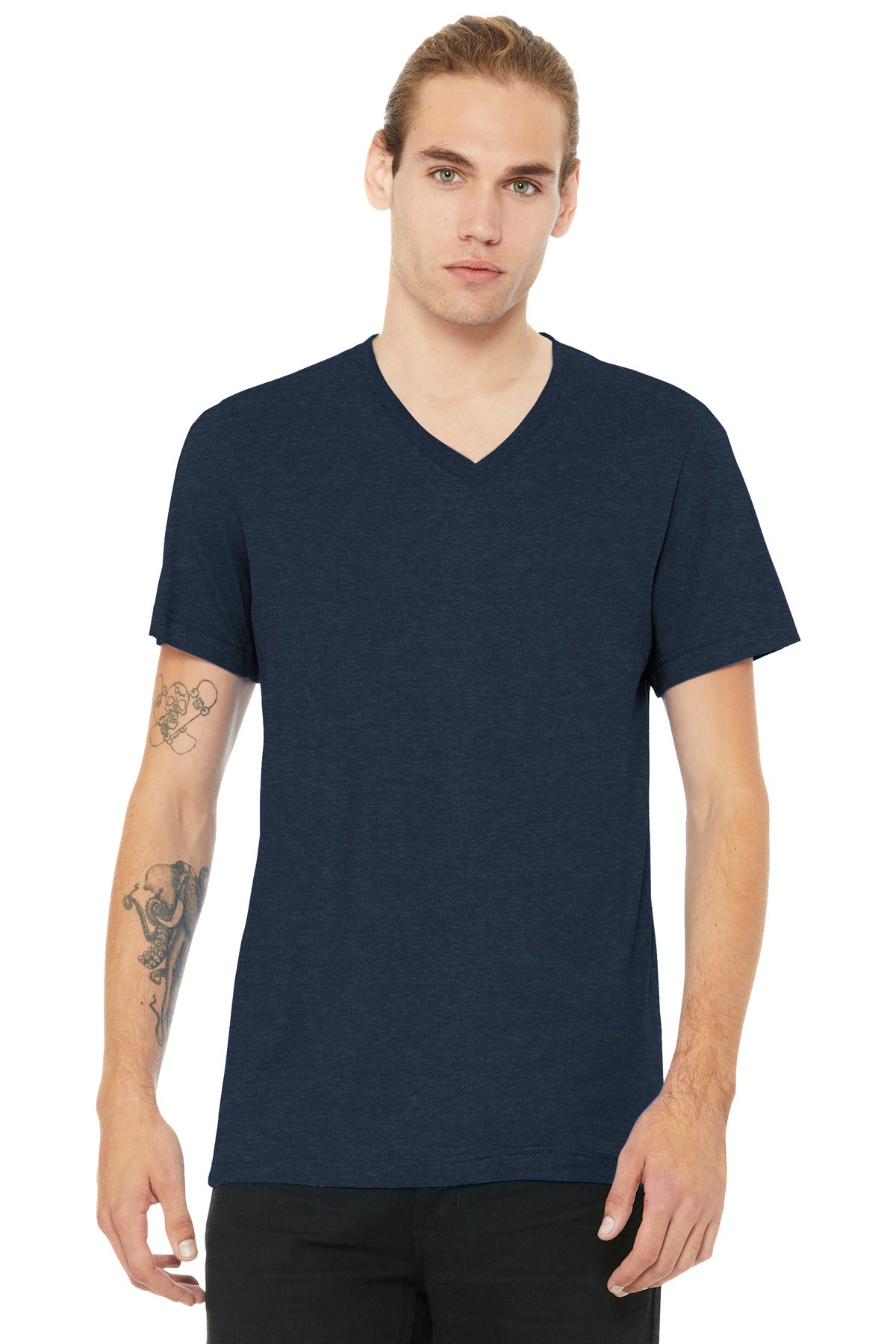 BELLA+CANVAS ® Unisex Heather CVC V-Neck Tee BC3005CVC