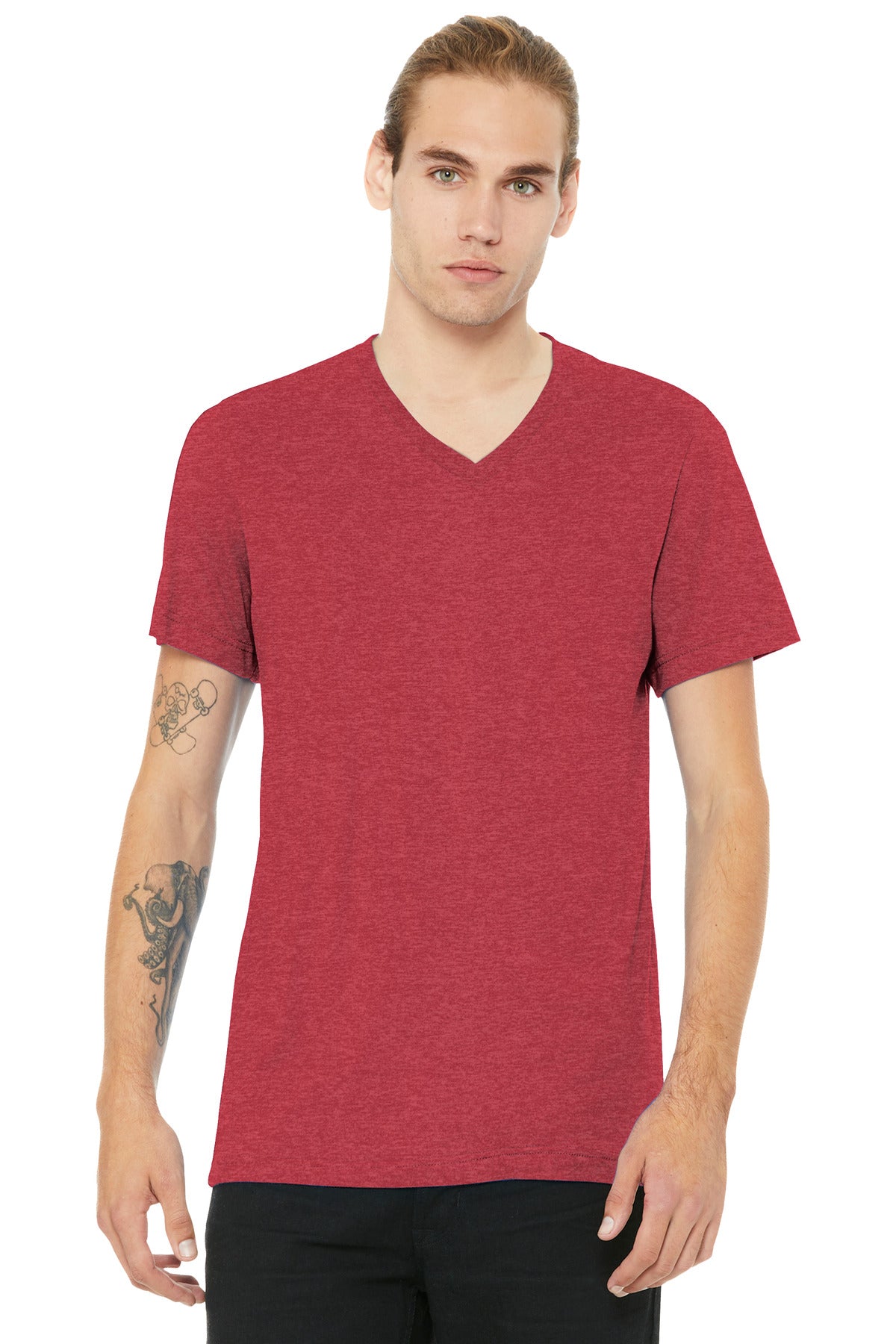 BELLA+CANVAS ® Unisex Heather CVC V-Neck Tee BC3005CVC