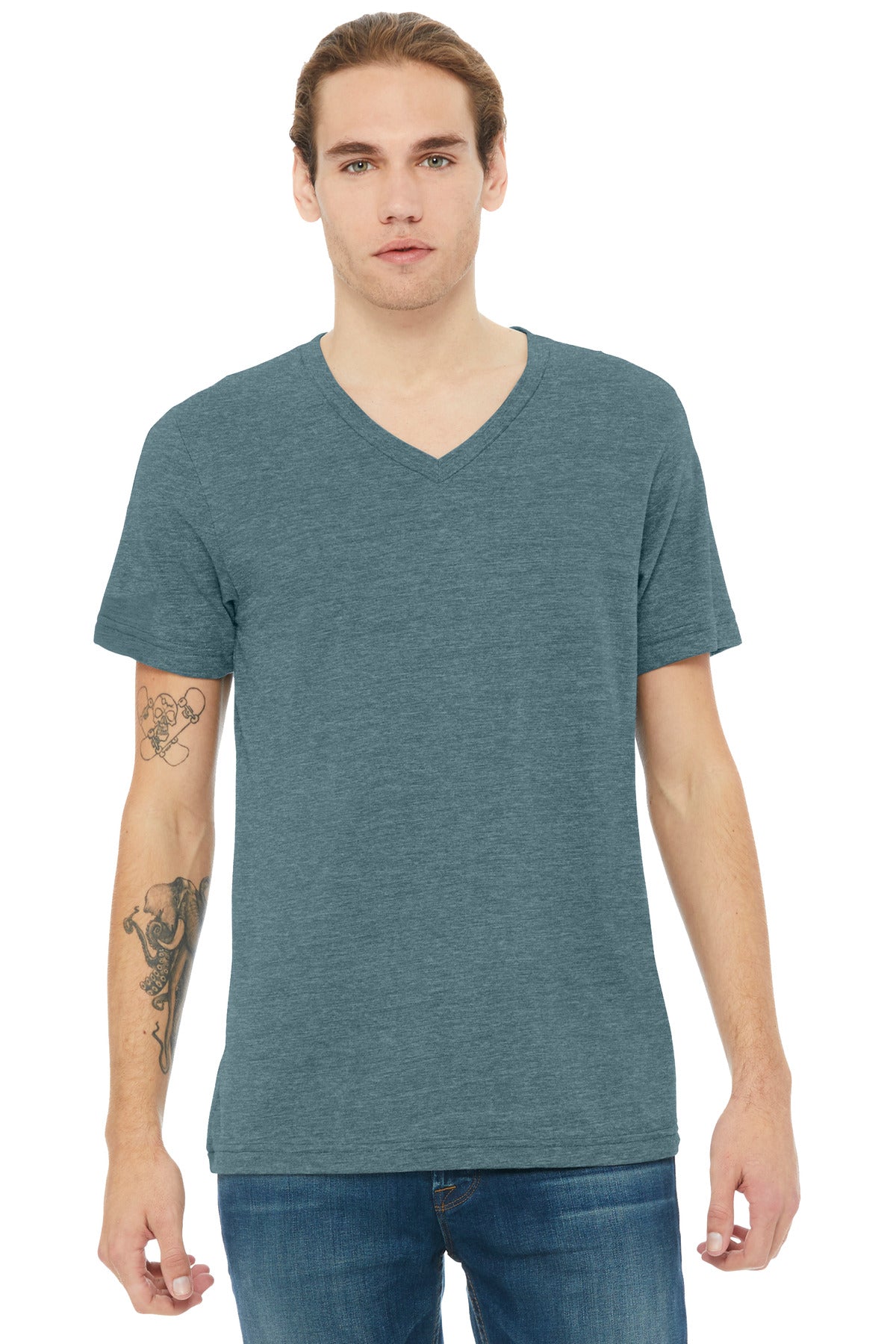 BELLA+CANVAS ® Unisex Heather CVC V-Neck Tee BC3005CVC