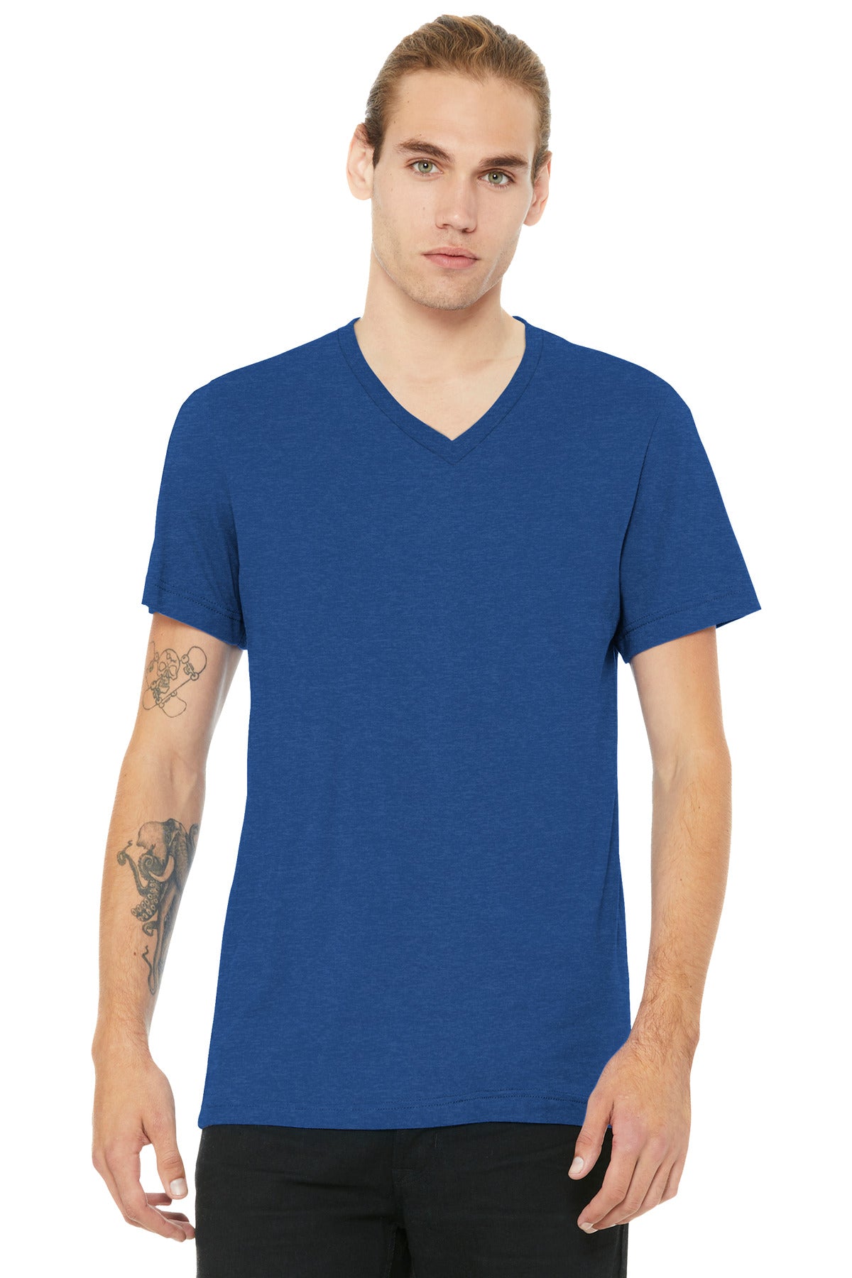 BELLA+CANVAS ® Unisex Heather CVC V-Neck Tee BC3005CVC