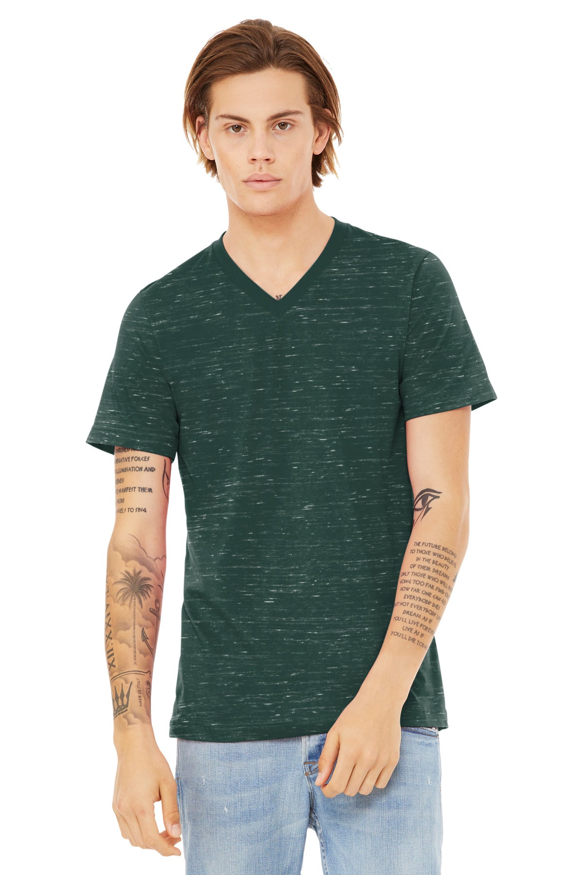 BELLA+CANVAS ® Unisex Textured Jersey V-Neck Tee BC3655