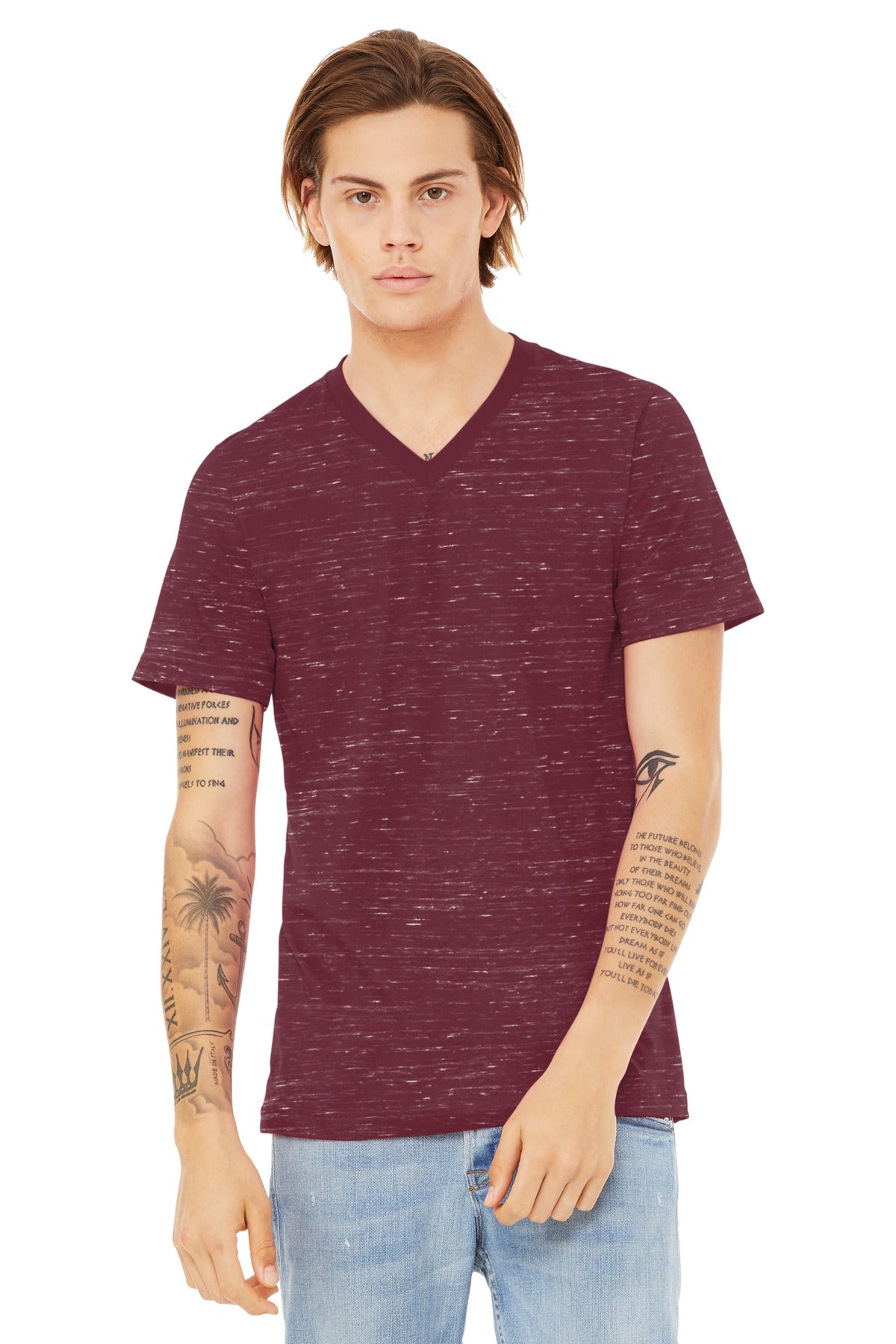 BELLA+CANVAS ® Unisex Textured Jersey V-Neck Tee BC3655