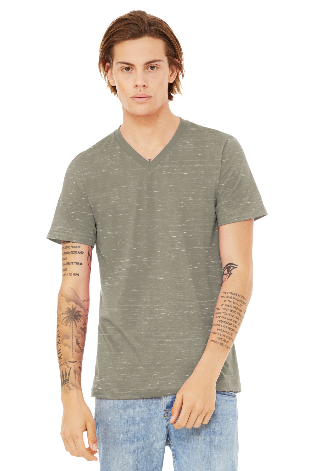 BELLA+CANVAS ® Unisex Textured Jersey V-Neck Tee BC3655