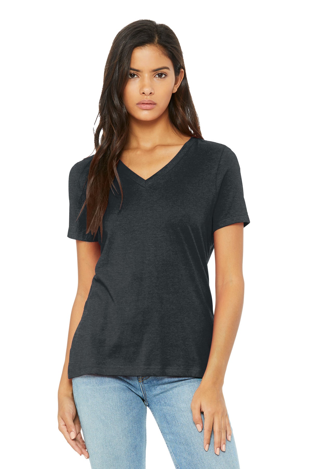 BELLA+CANVAS ® Women's Relaxed Heather CVC V-Neck Tee BC6405CVC
