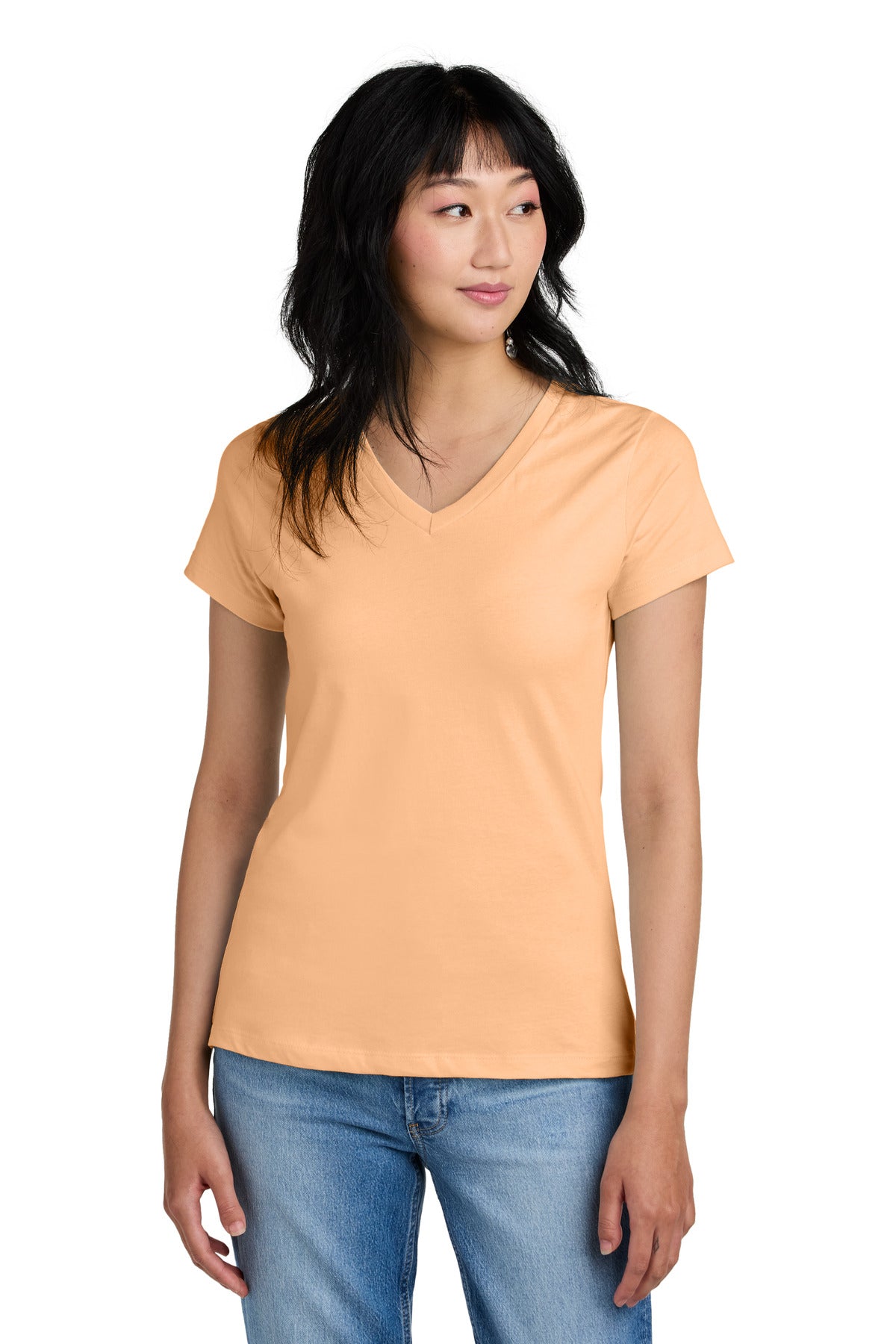 District ® - Women's Perfect Weight ® V-Neck Tee. DM1170L