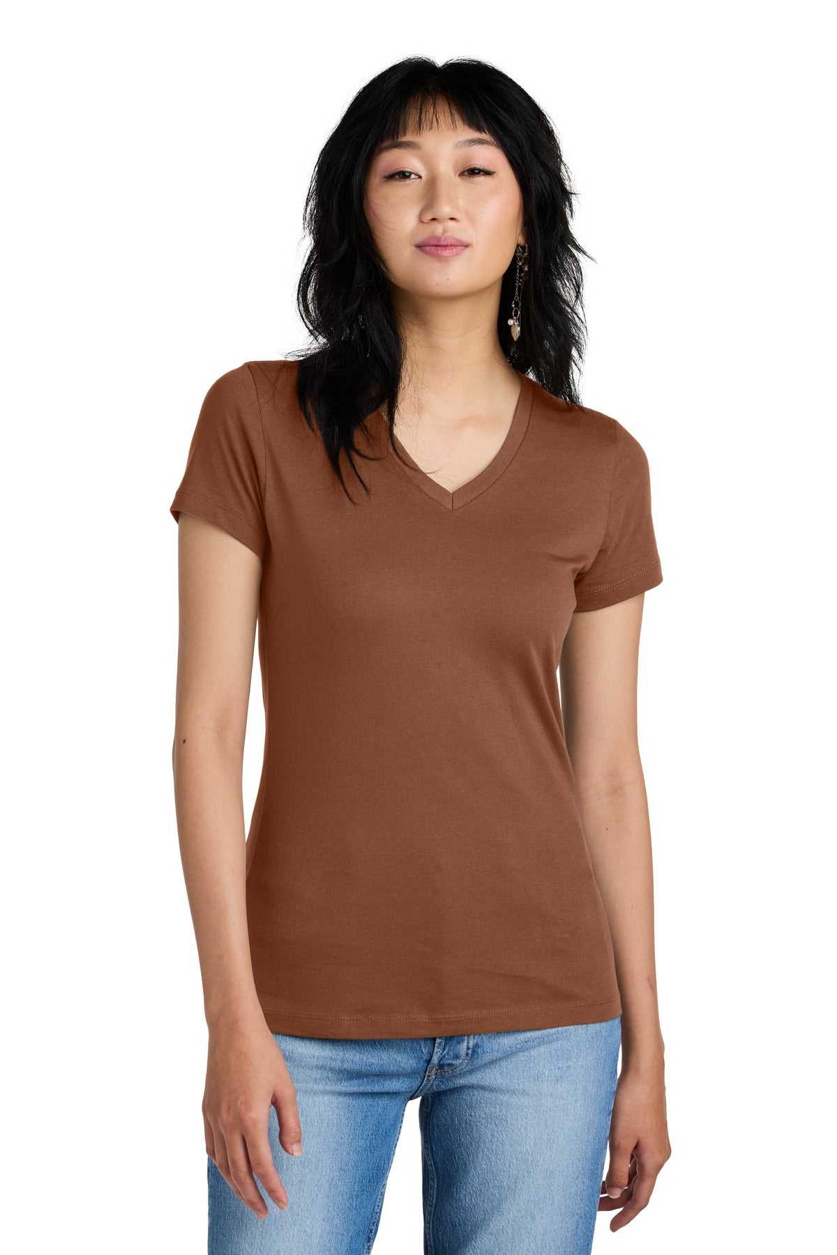 District ® - Women's Perfect Weight ® V-Neck Tee. DM1170L