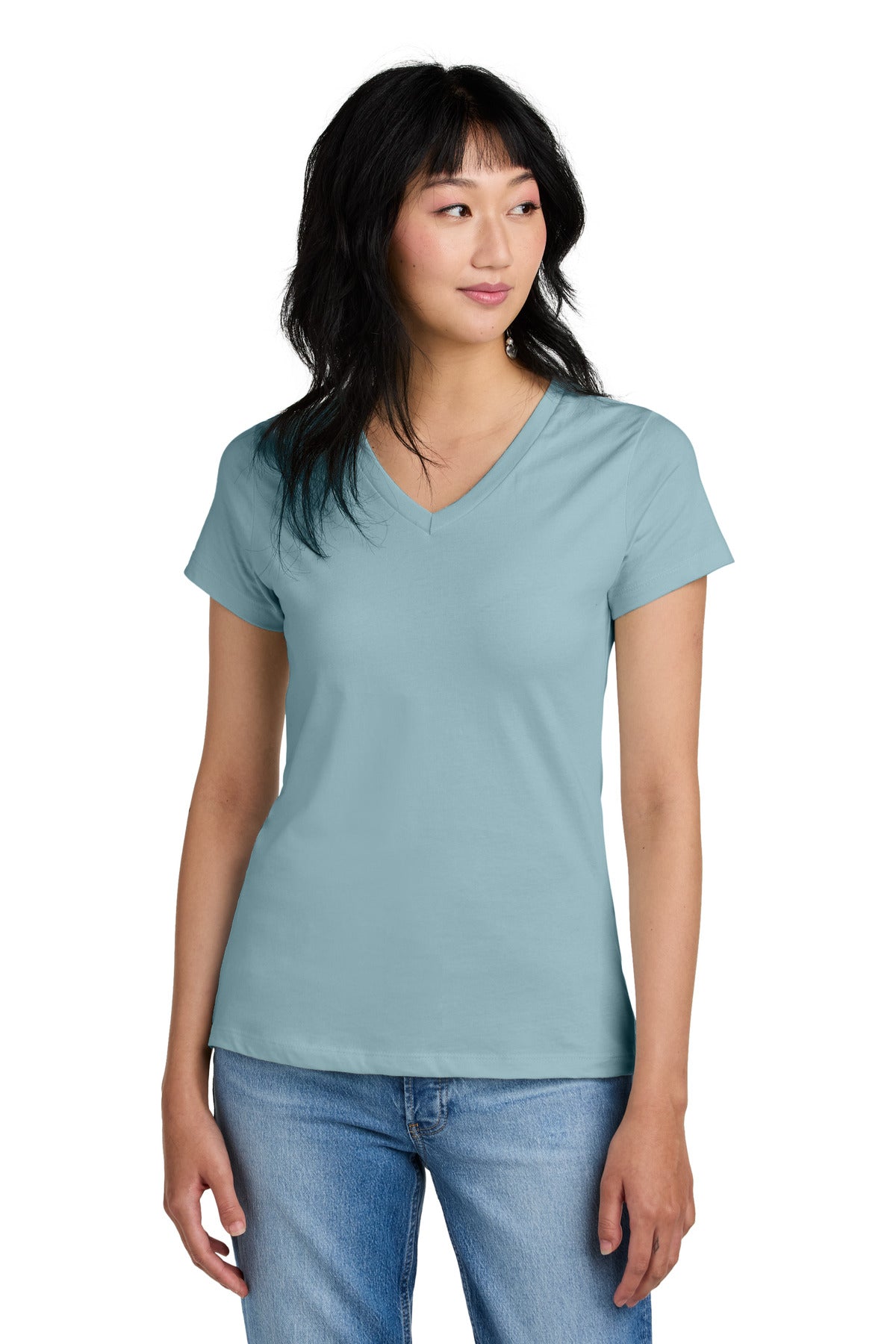District ® - Women's Perfect Weight ® V-Neck Tee. DM1170L