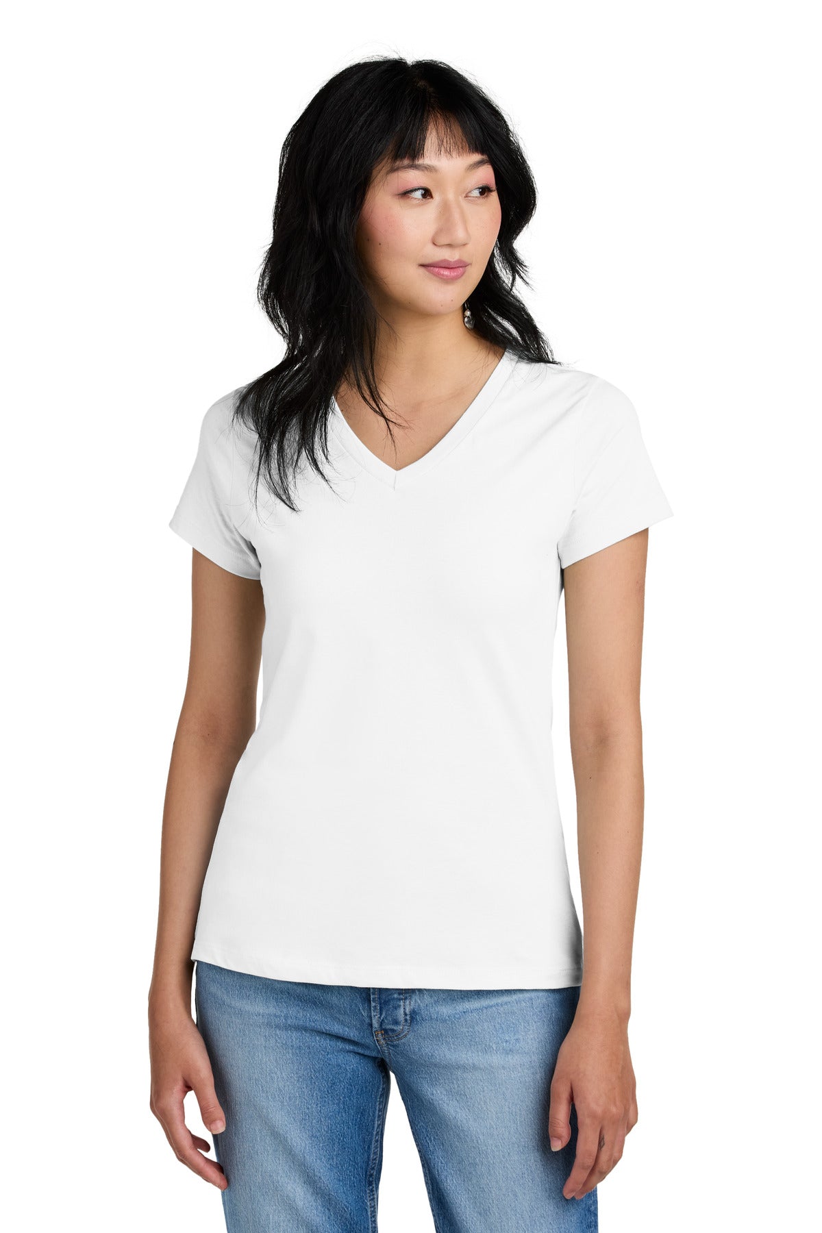 District ® - Women's Perfect Weight ® V-Neck Tee. DM1170L