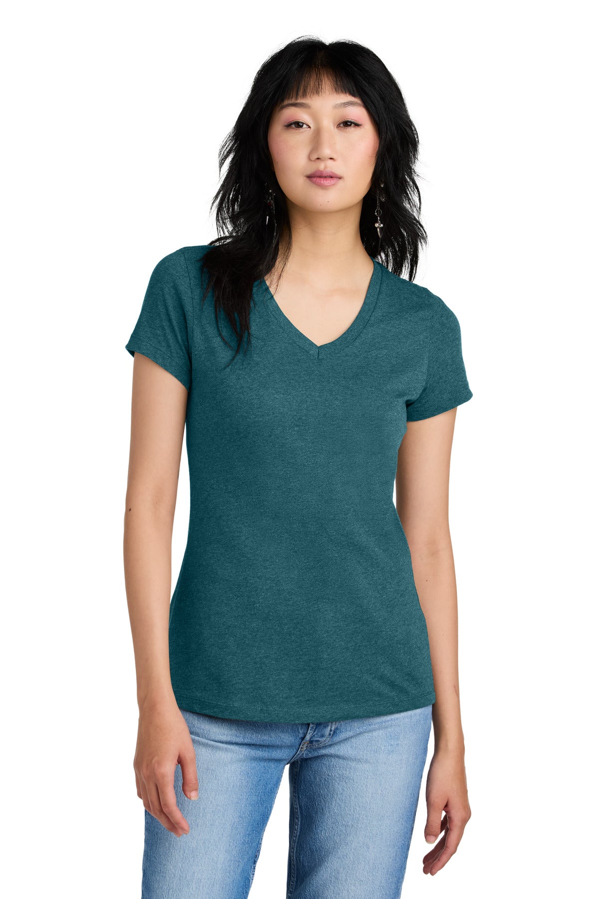 District ® - Women's Perfect Weight ® V-Neck Tee. DM1170L